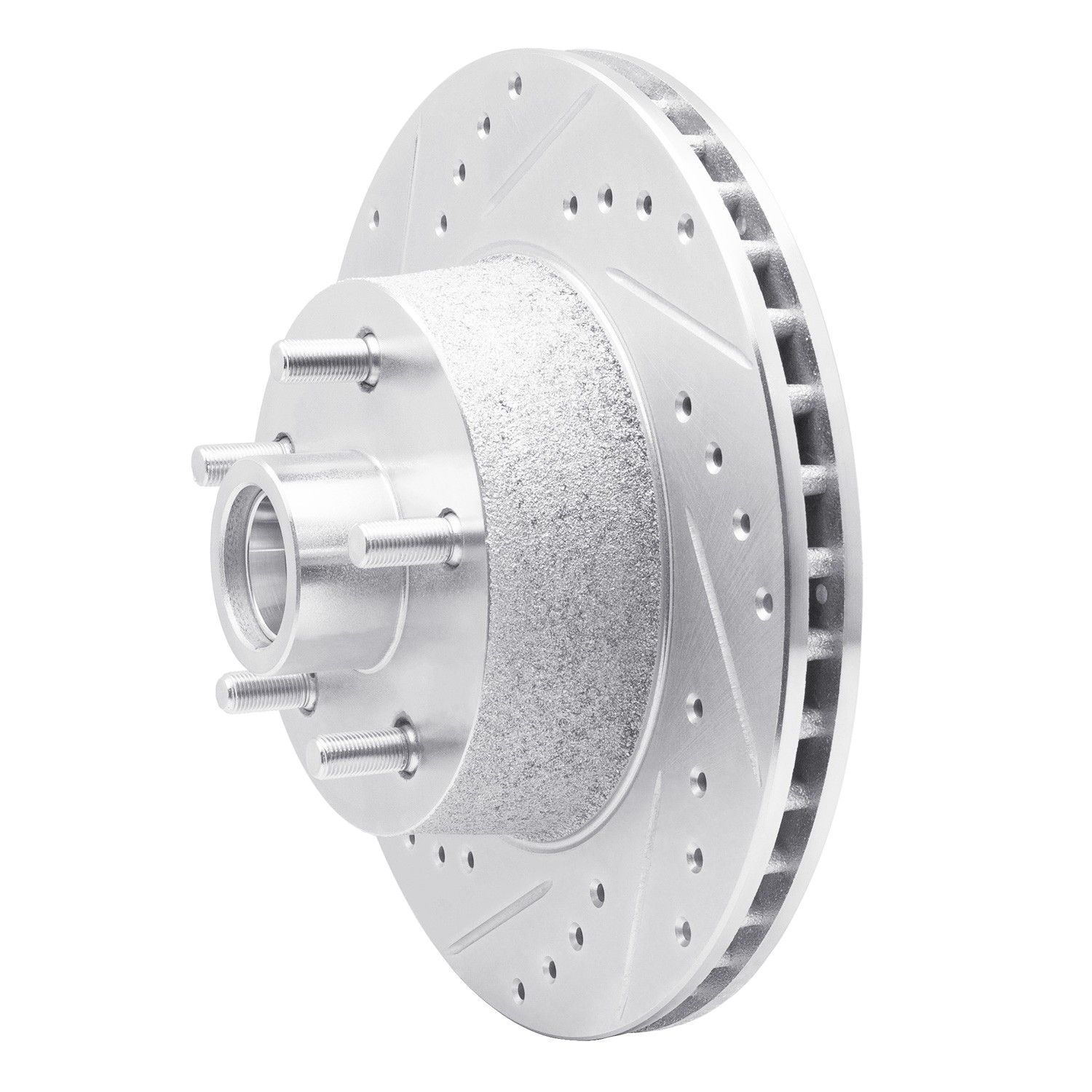 DYN 631-54006L DFC Brake Rotor - Drilled and Slotted - Silver - Image 3