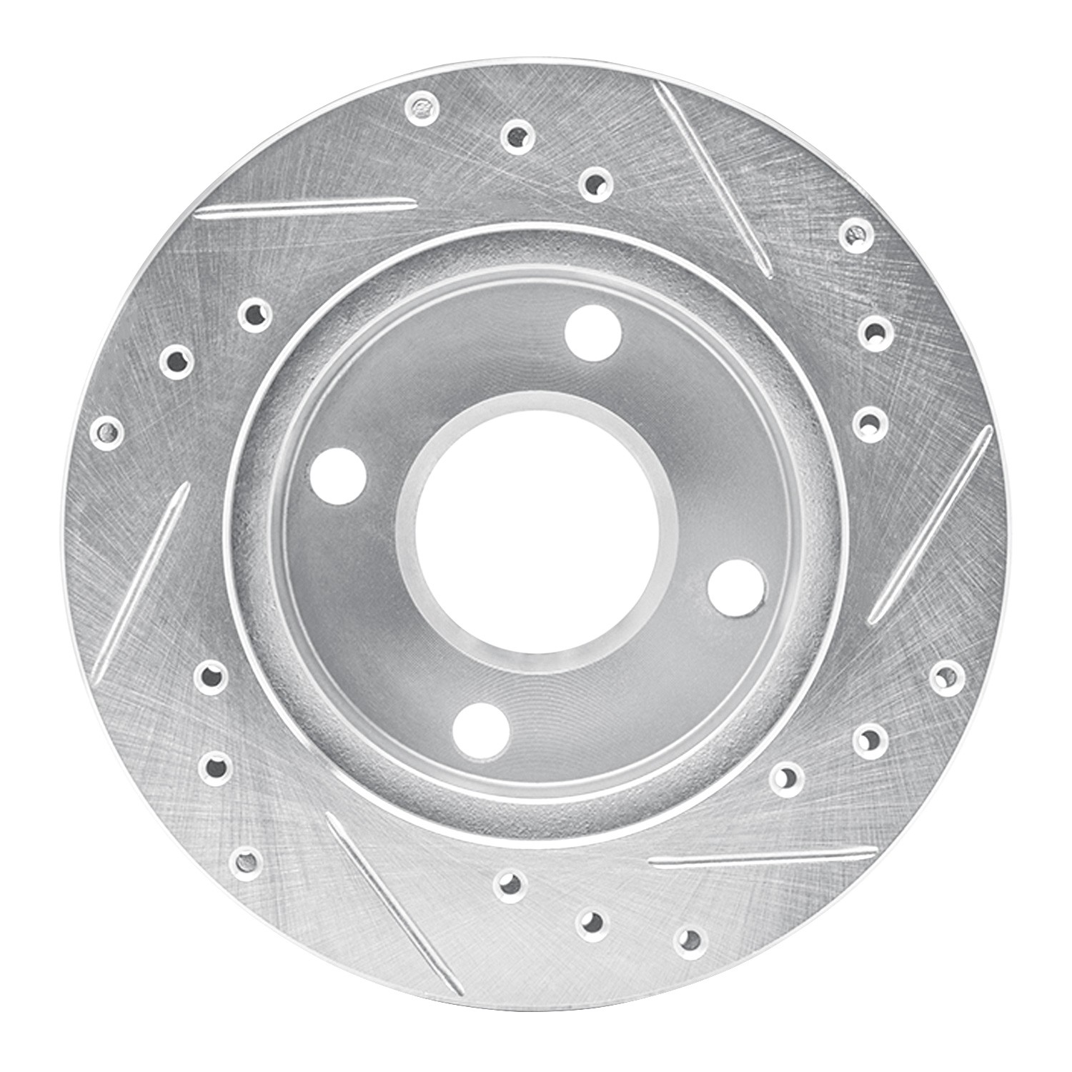 DYN 631-54007L DFC Brake Rotor - Drilled and Slotted - Silver - Image 4