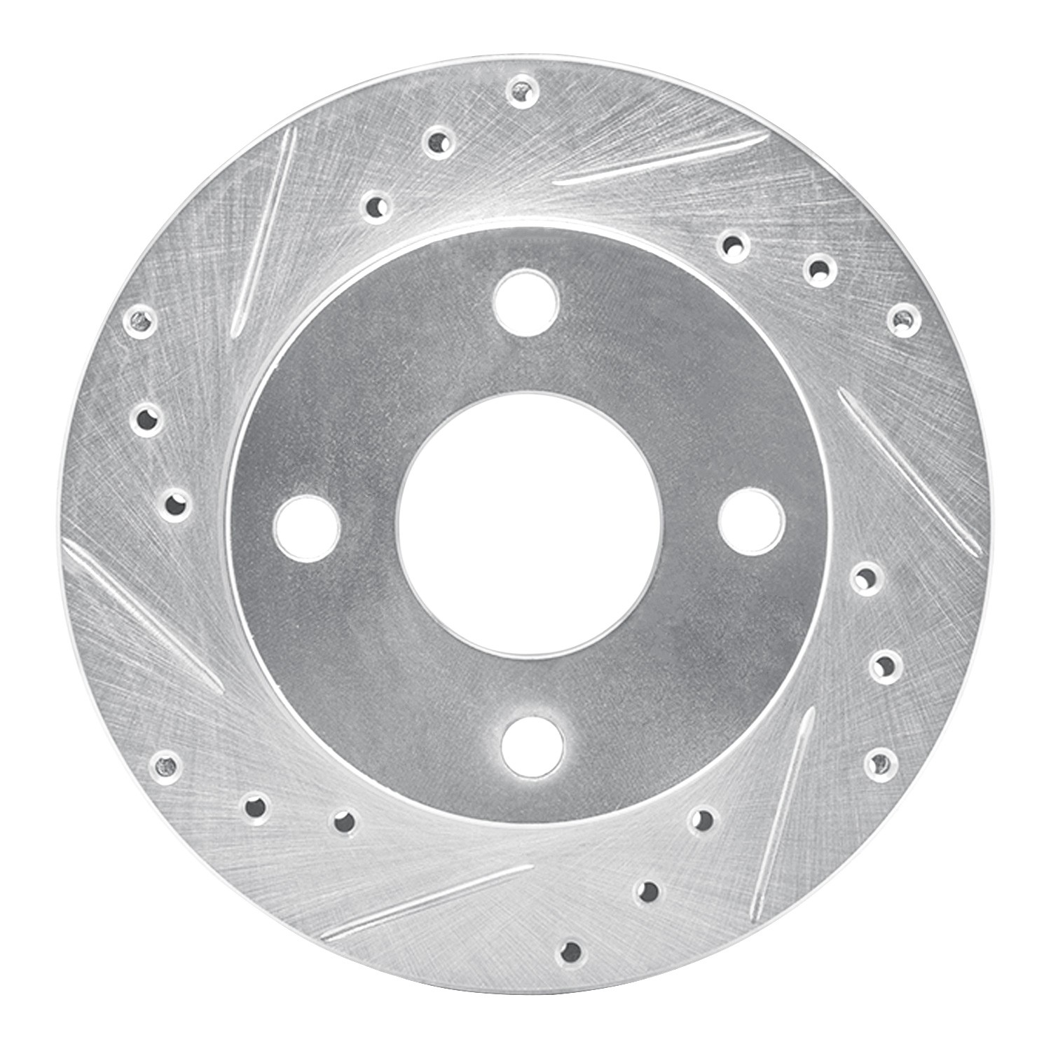 DYN 631-54007L DFC Brake Rotor - Drilled and Slotted - Silver - Image 5