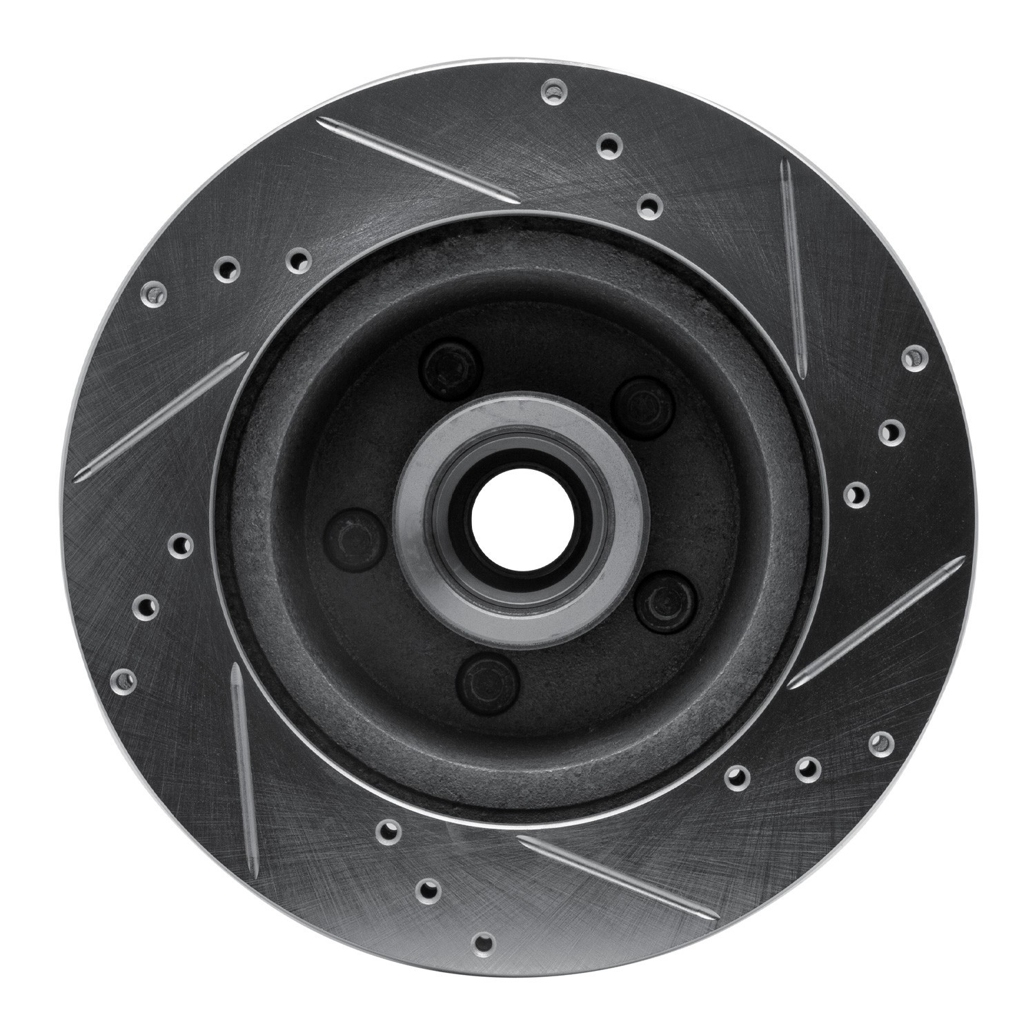 DYN 631-54009L DFC Brake Rotor - Drilled and Slotted - Silver - Image 3