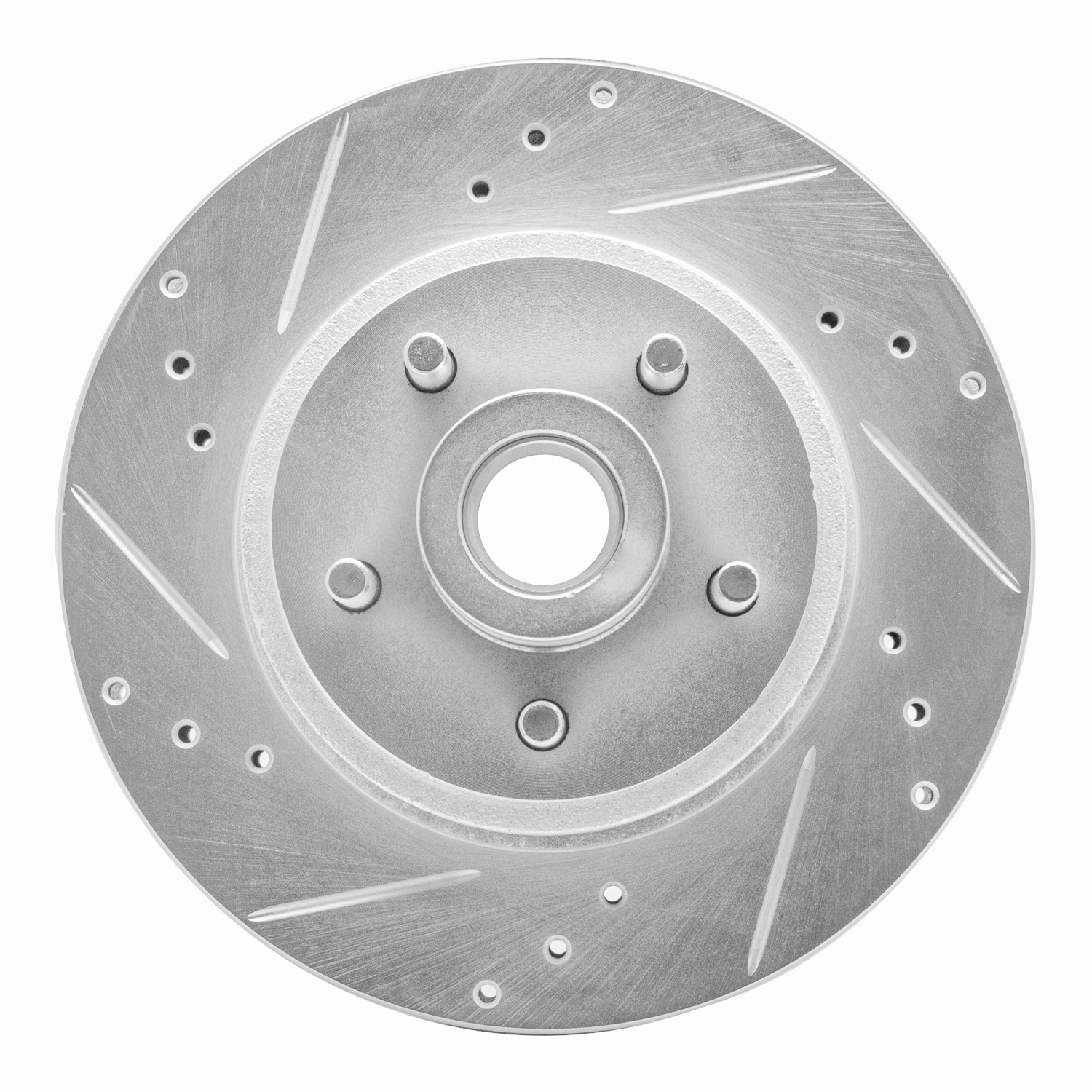 DYN 631-54009L DFC Brake Rotor - Drilled and Slotted - Silver - Image 4
