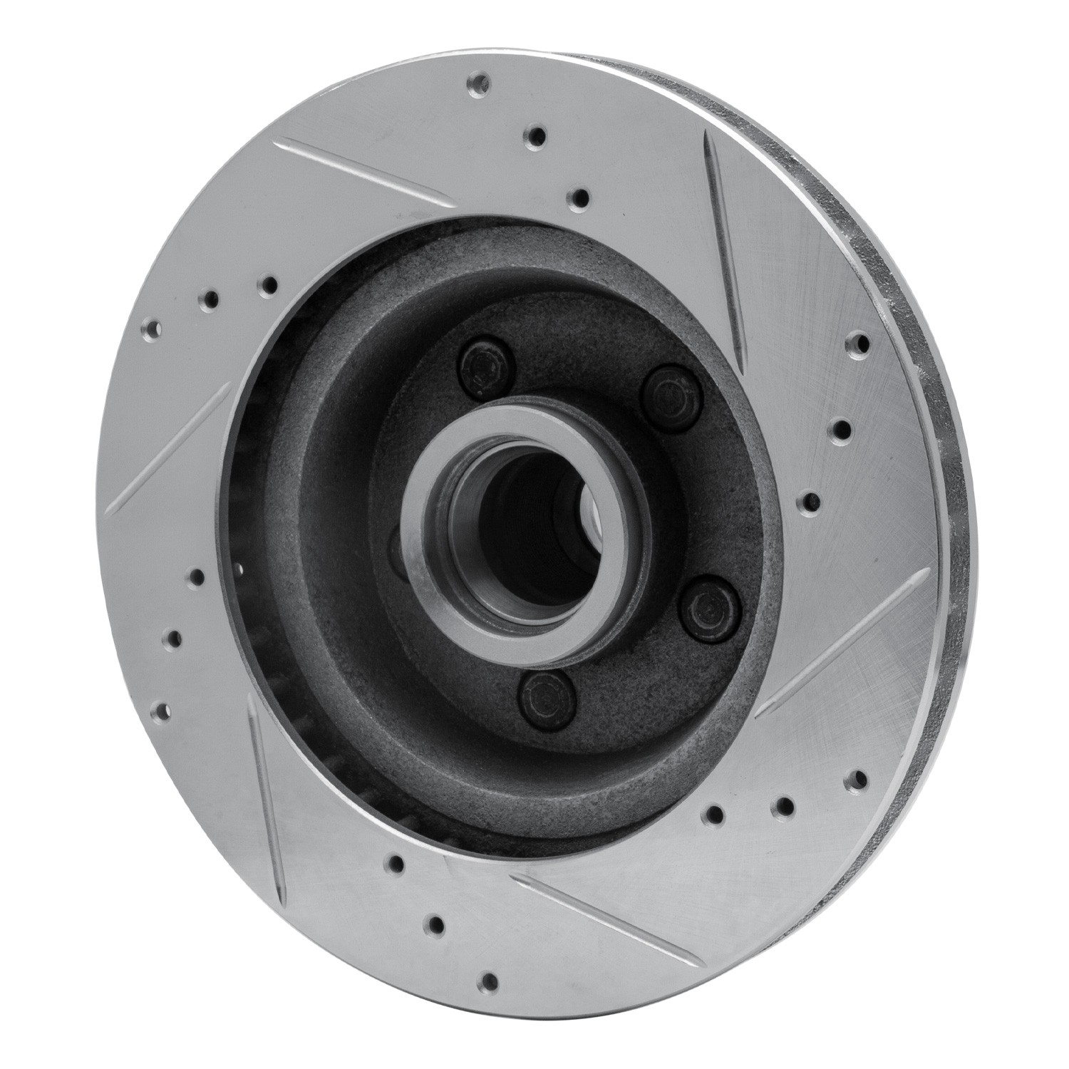 DYN 631-54009L DFC Brake Rotor - Drilled and Slotted - Silver - Image 5