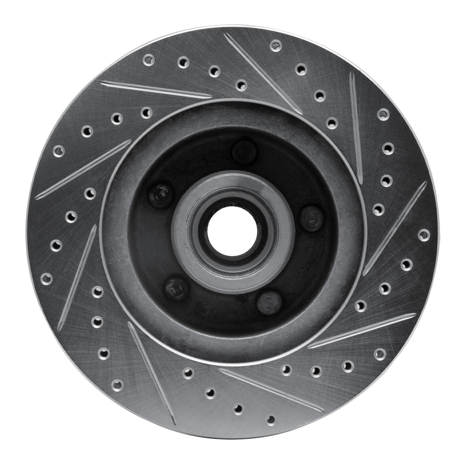 DYN 631-54014L DFC Brake Rotor - Drilled and Slotted - Silver - Image 4