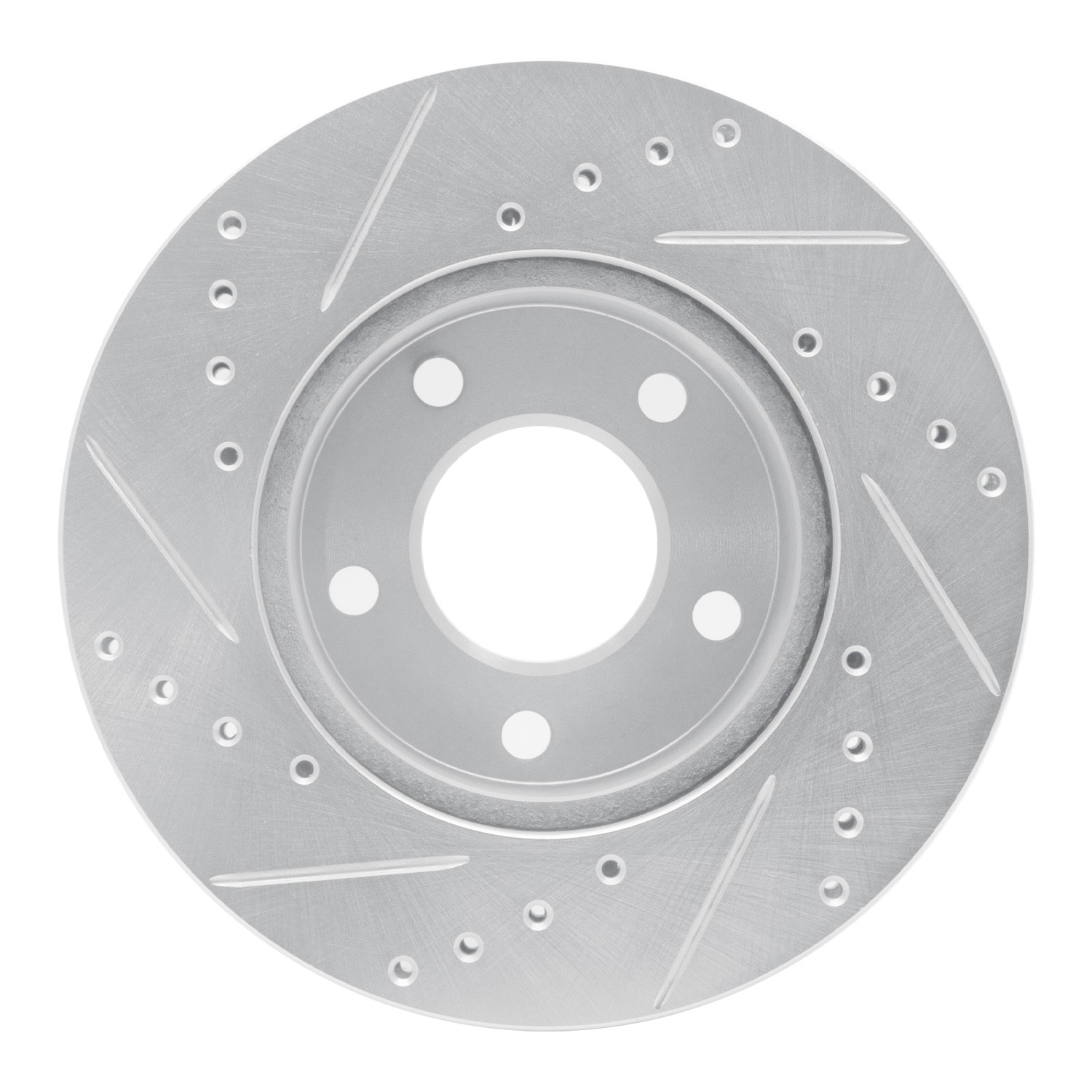 DYN 631-54016D DFC Brake Rotor - Drilled and Slotted - Silver - Image 4