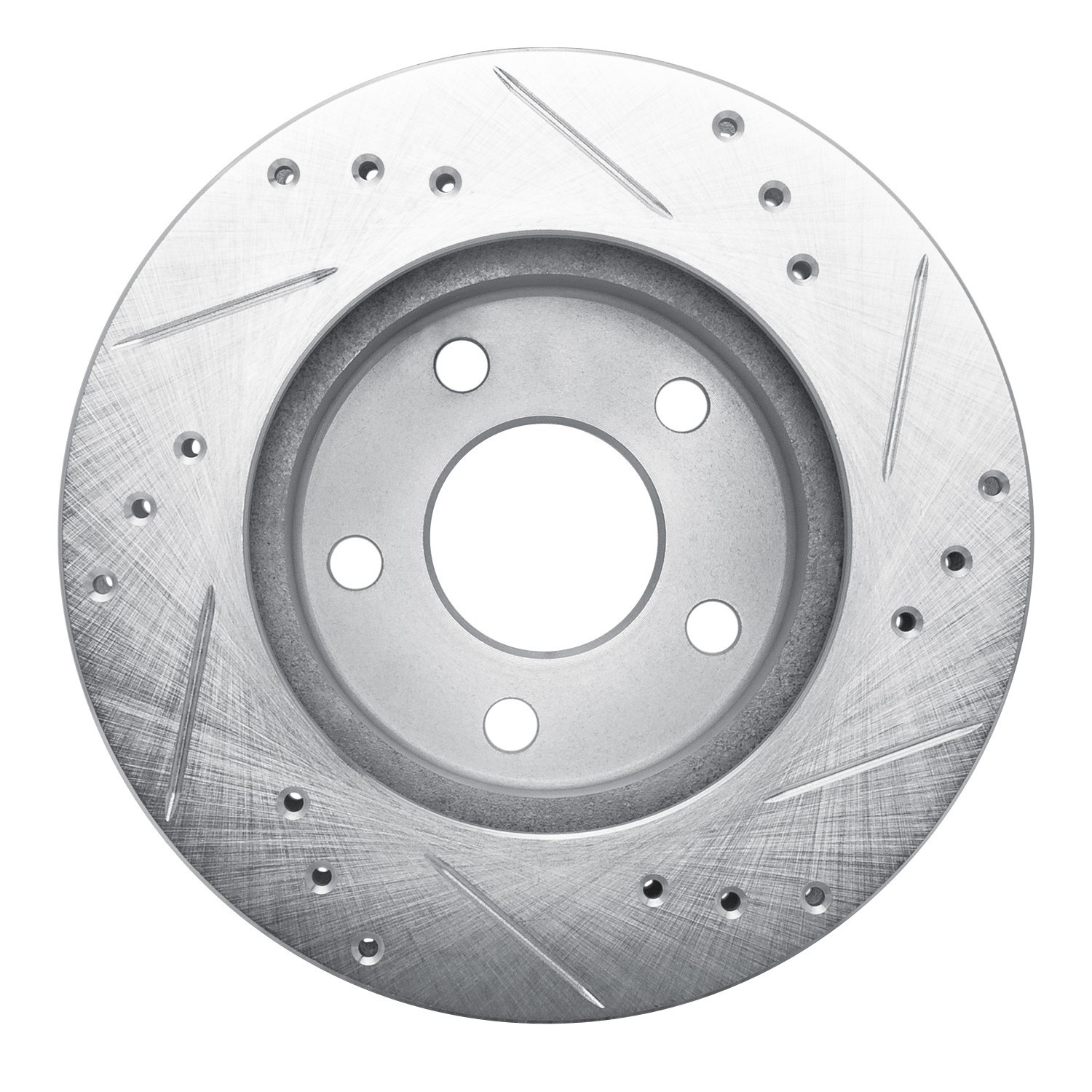 DYN 631-54020L DFC Brake Rotor - Drilled and Slotted - Silver - Image 4