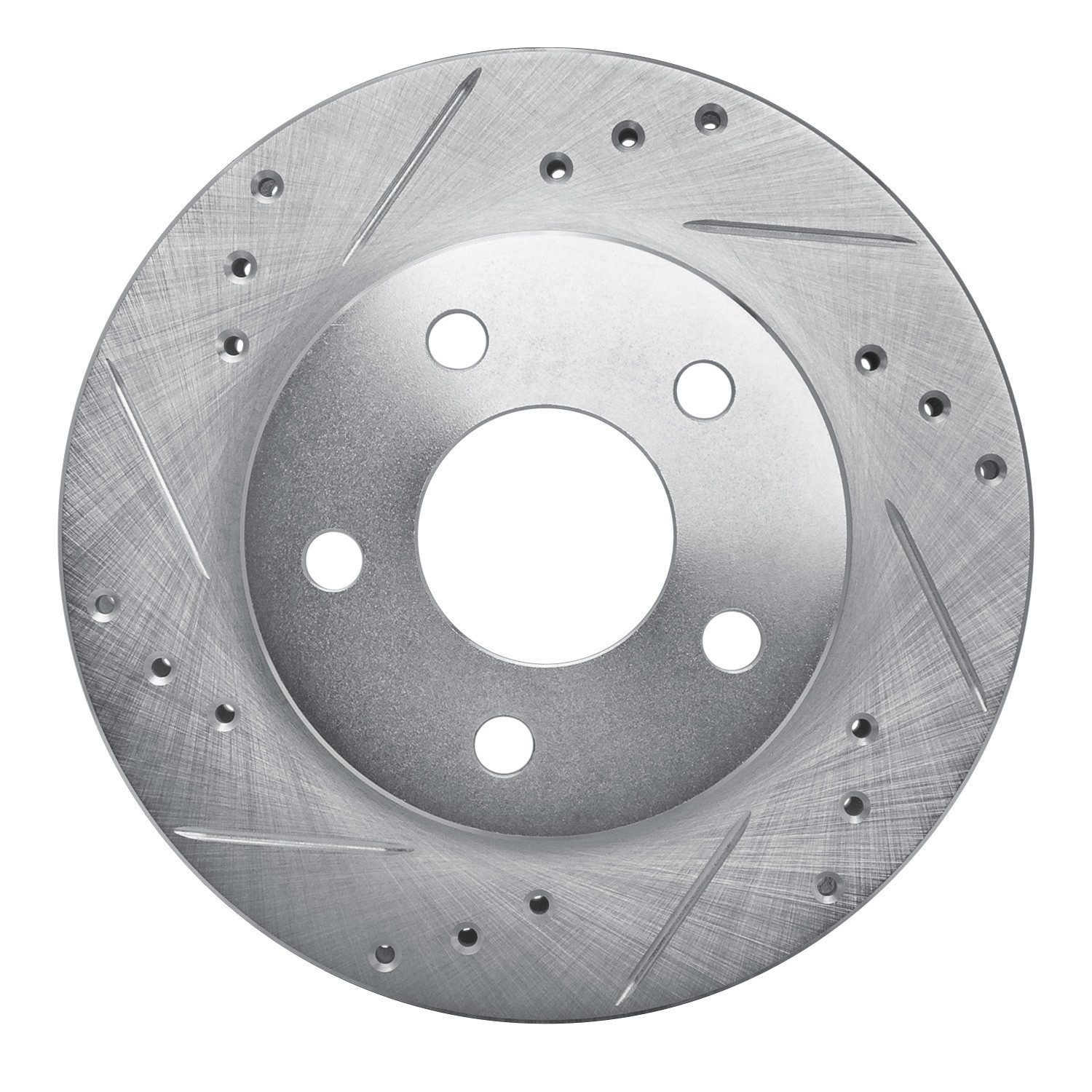DYN 631-54020L DFC Brake Rotor - Drilled and Slotted - Silver
