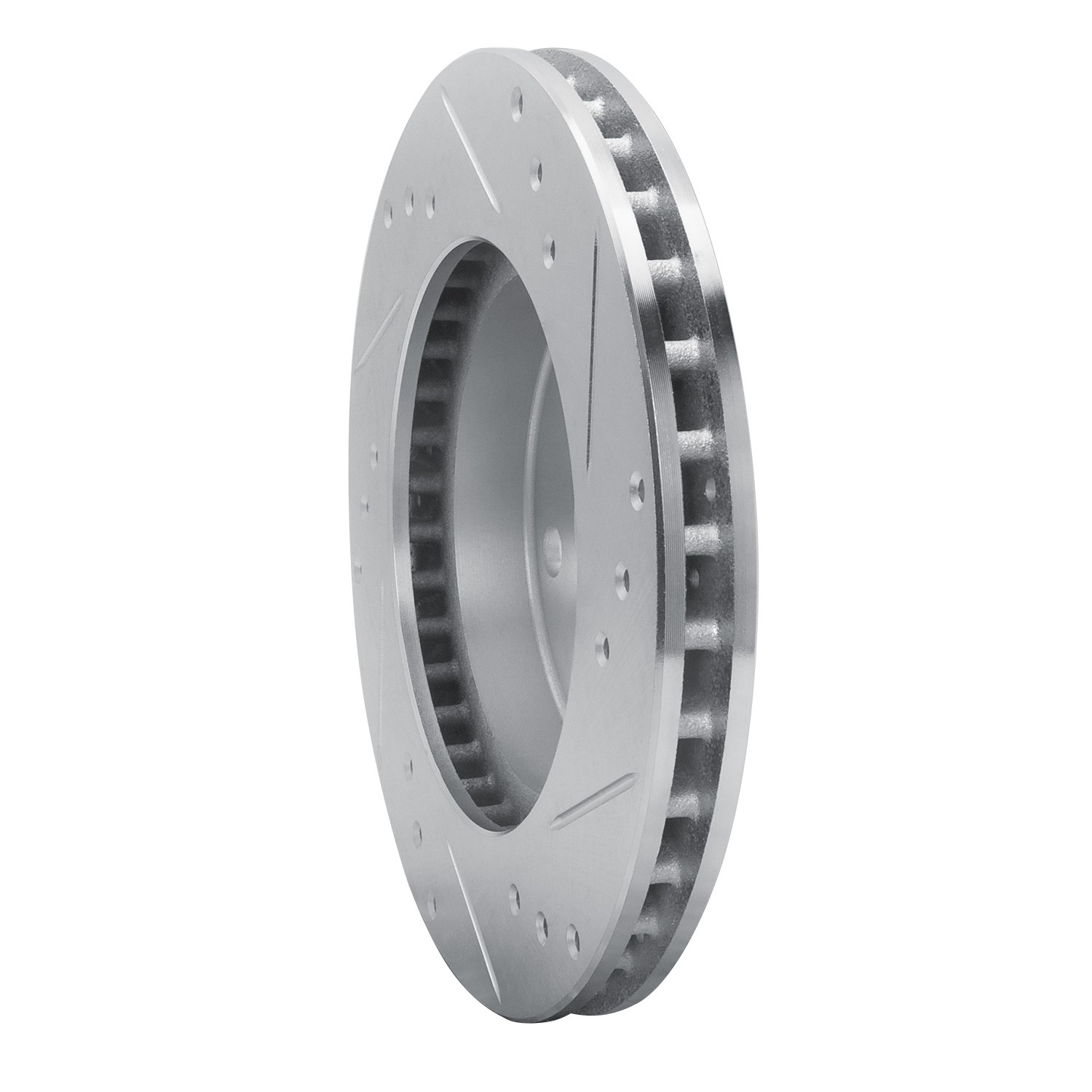 DYN 631-54020L DFC Brake Rotor - Drilled and Slotted - Silver - Image 2