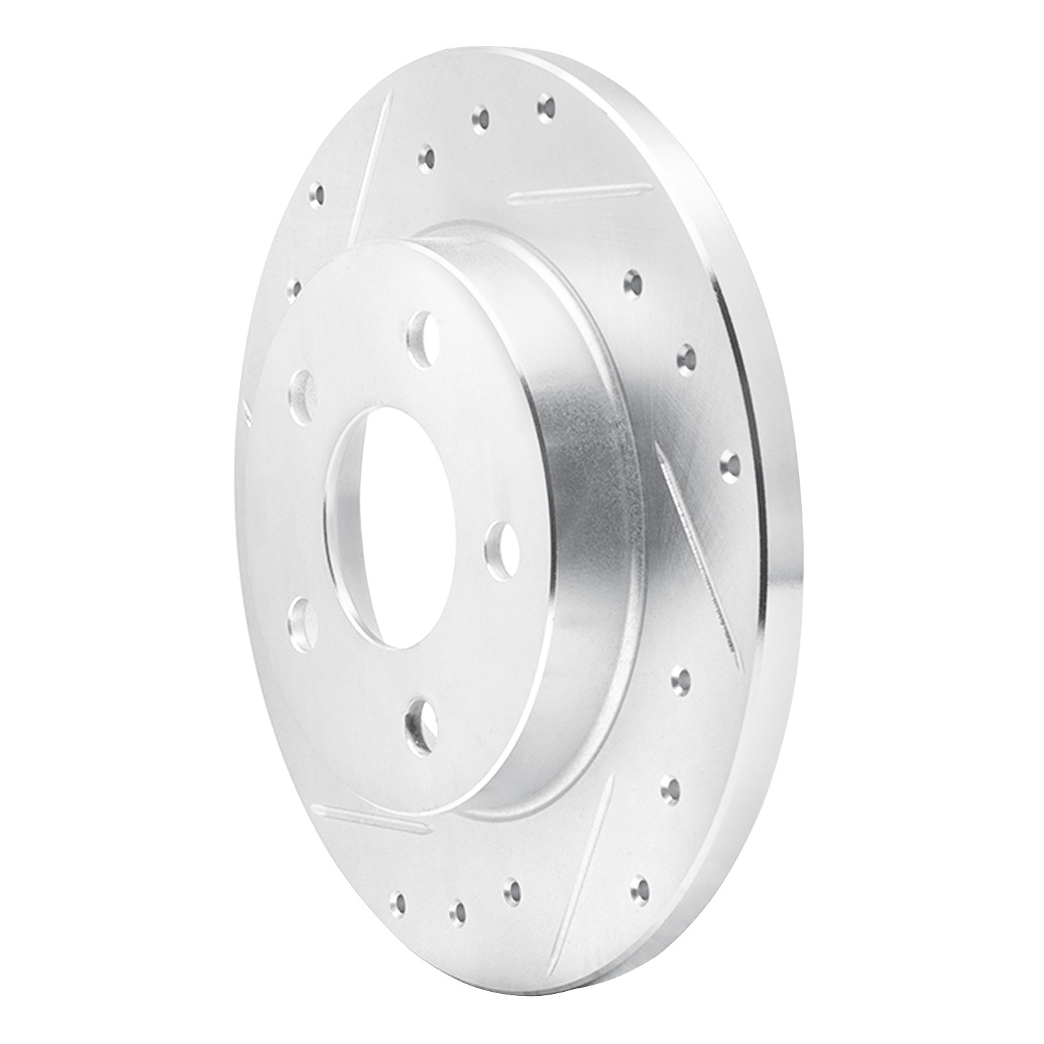 DYN 631-54032L DFC Brake Rotor - Drilled and Slotted - Silver - Image 4