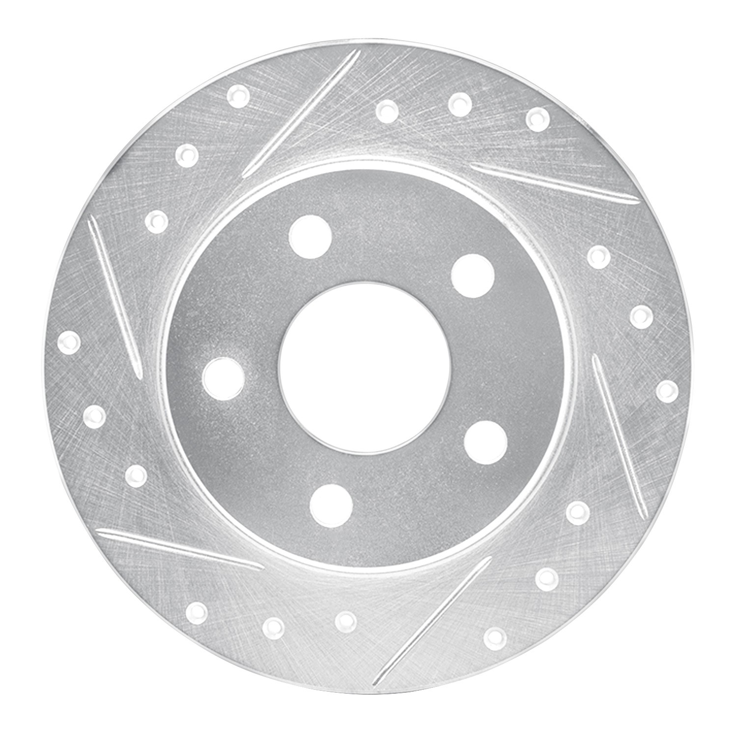 DYN 631-54032L DFC Brake Rotor - Drilled and Slotted - Silver - Image 5
