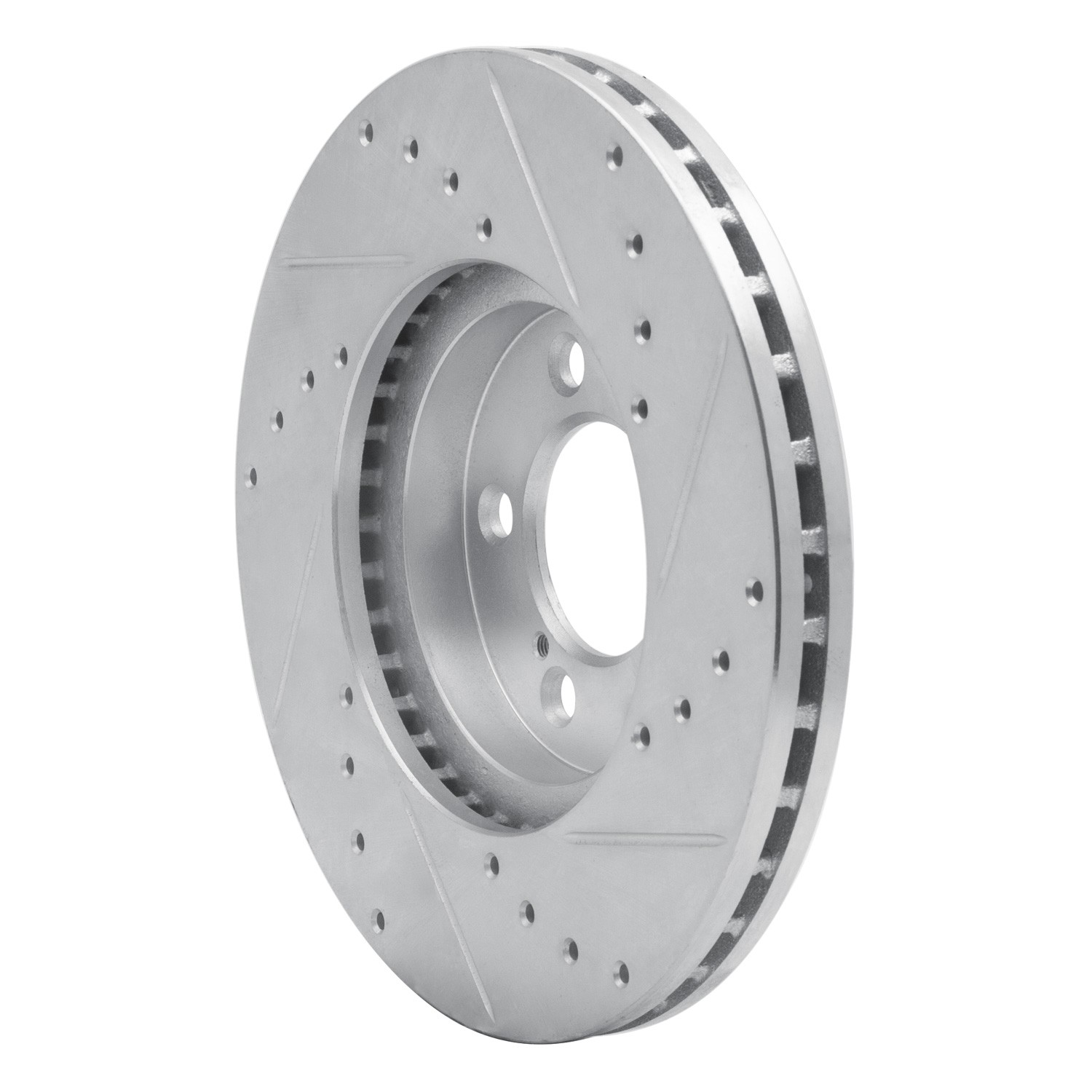DYN 631-54038L DFC Brake Rotor - Drilled and Slotted - Silver - Image 5