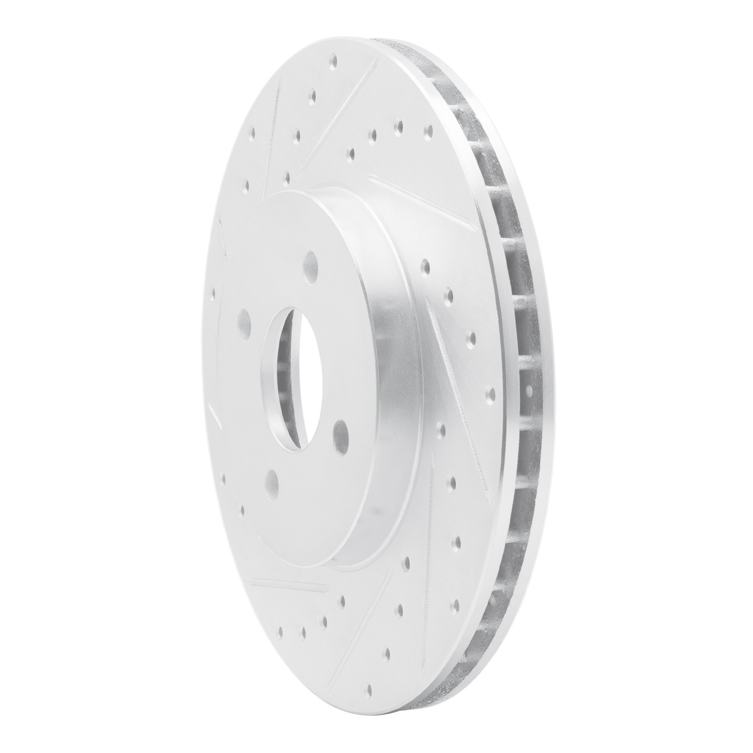 DYN 631-54050L DFC Brake Rotor - Drilled and Slotted - Silver - Image 3