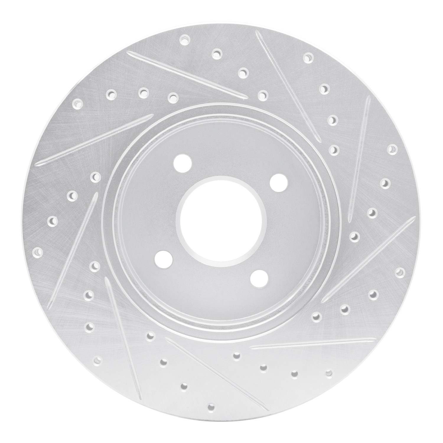 DYN 631-54050L DFC Brake Rotor - Drilled and Slotted - Silver - Image 4