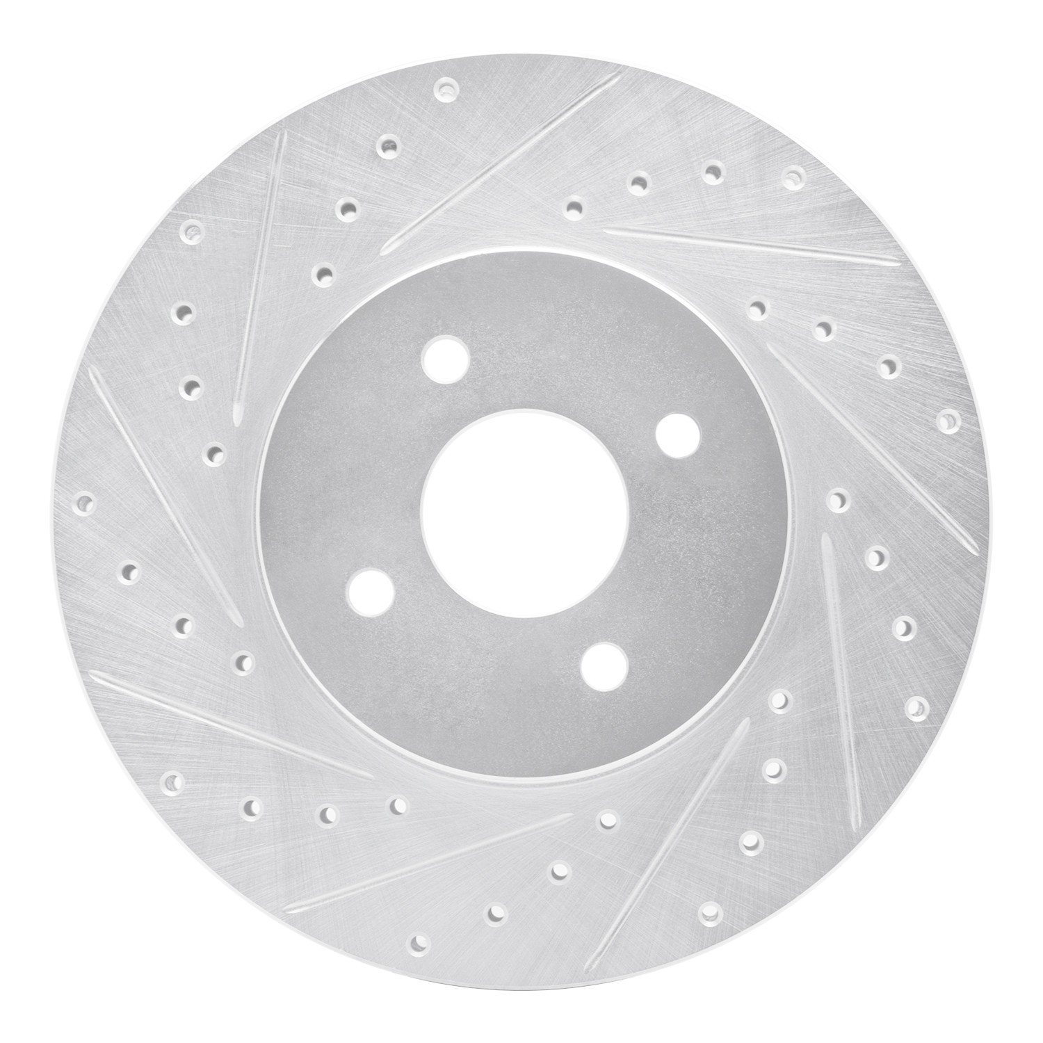 DYN 631-54050L DFC Brake Rotor - Drilled and Slotted - Silver - Image 5