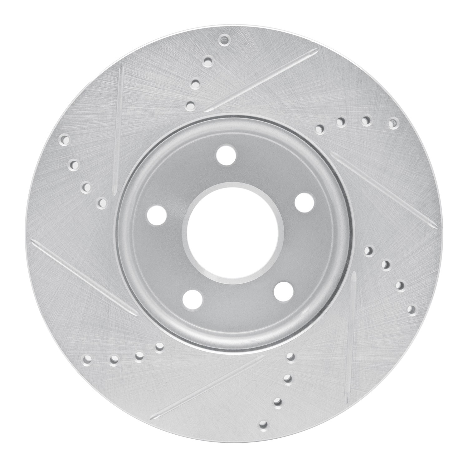 DYN 631-54067R DFC Brake Rotor - Drilled and Slotted - Silver - Image 4