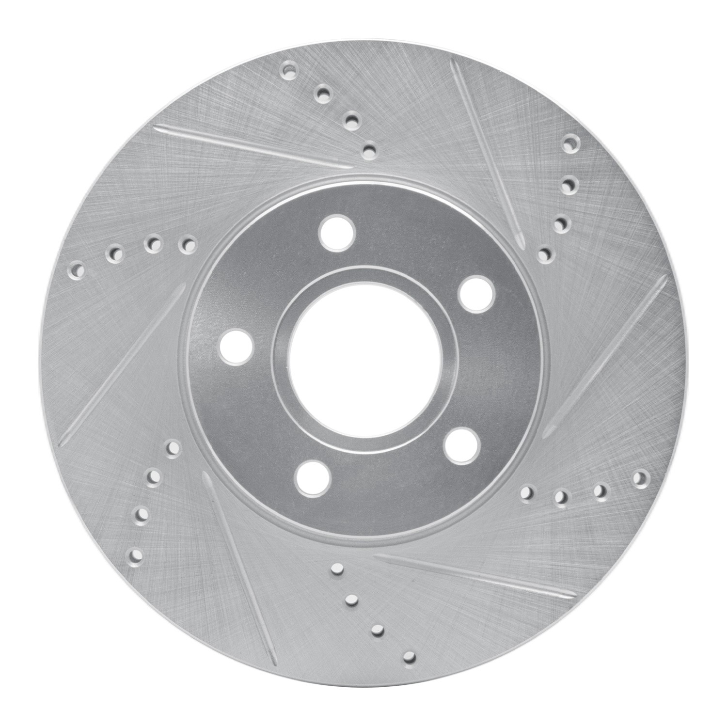 DYN 631-54067R DFC Brake Rotor - Drilled and Slotted - Silver