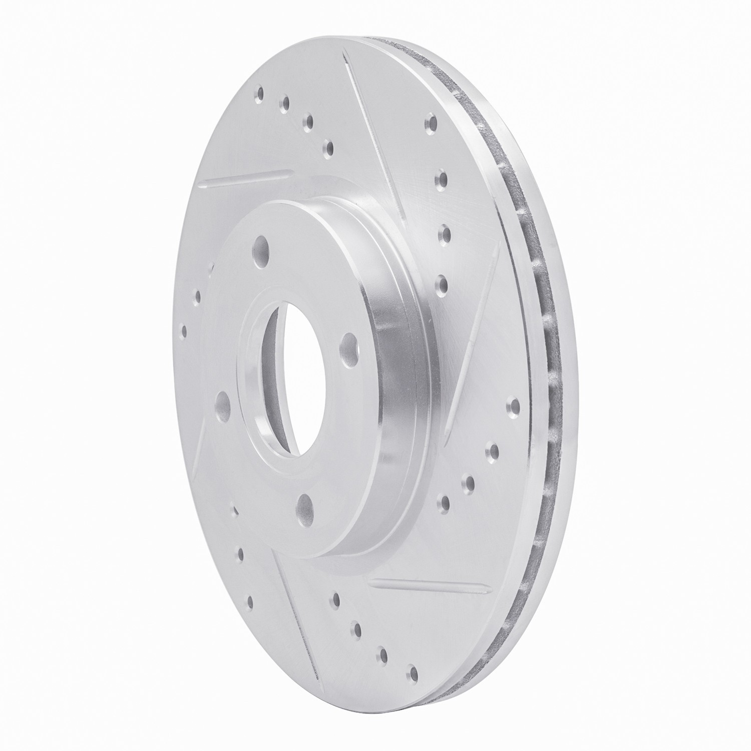 DYN 631-54075R DFC Brake Rotor - Drilled and Slotted - Silver - Image 3