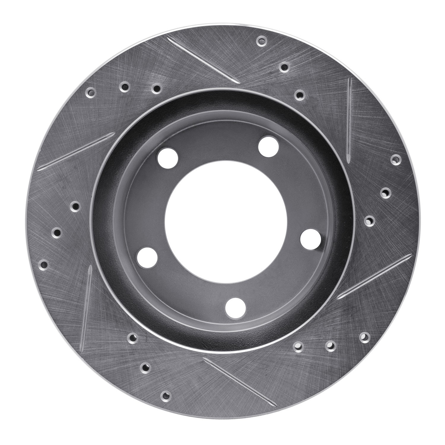 DYN-631-54109L DFC Brake Rotor - Drilled and Slotted - Silver - Image 4
