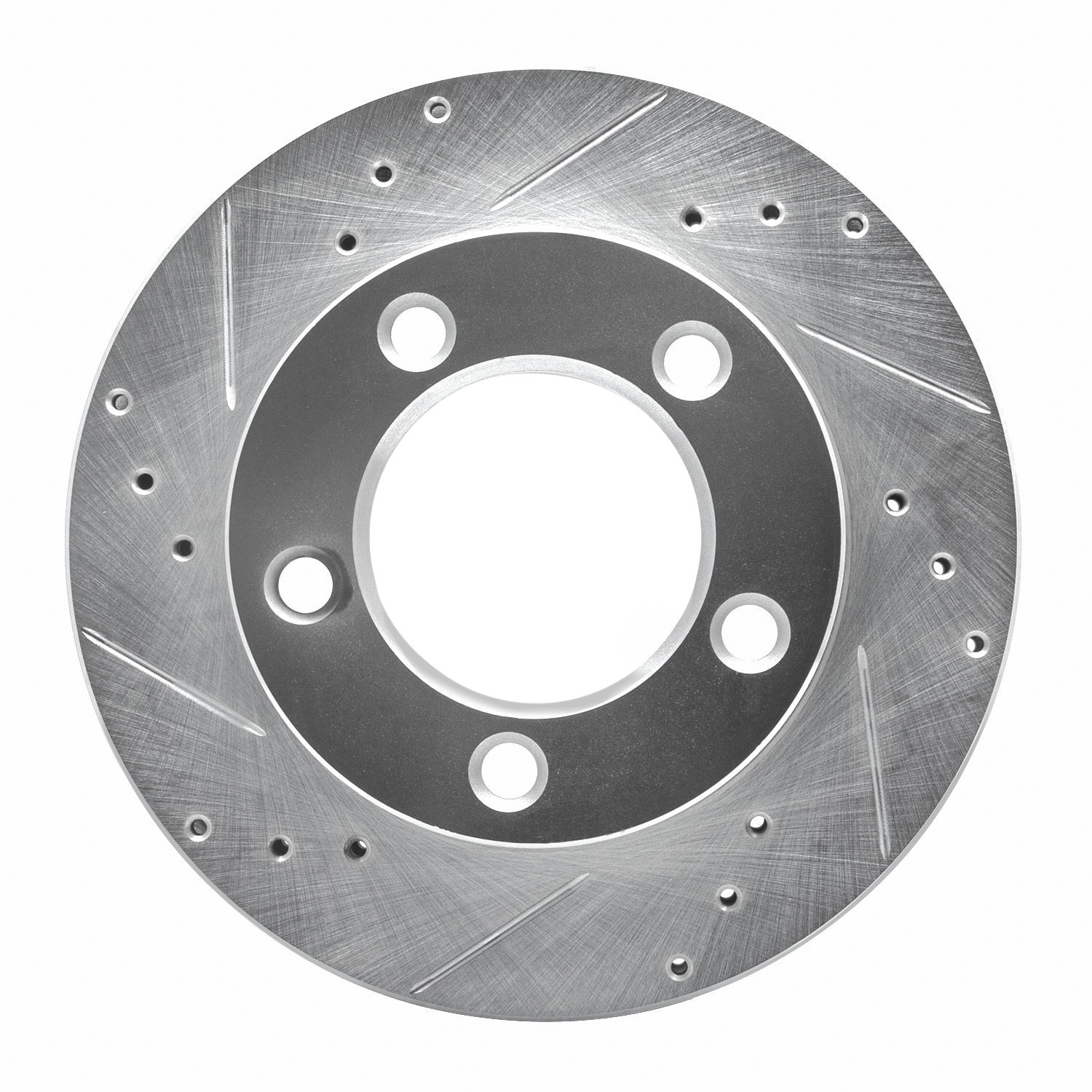 DYN-631-54109L DFC Brake Rotor - Drilled and Slotted - Silver - Image 5