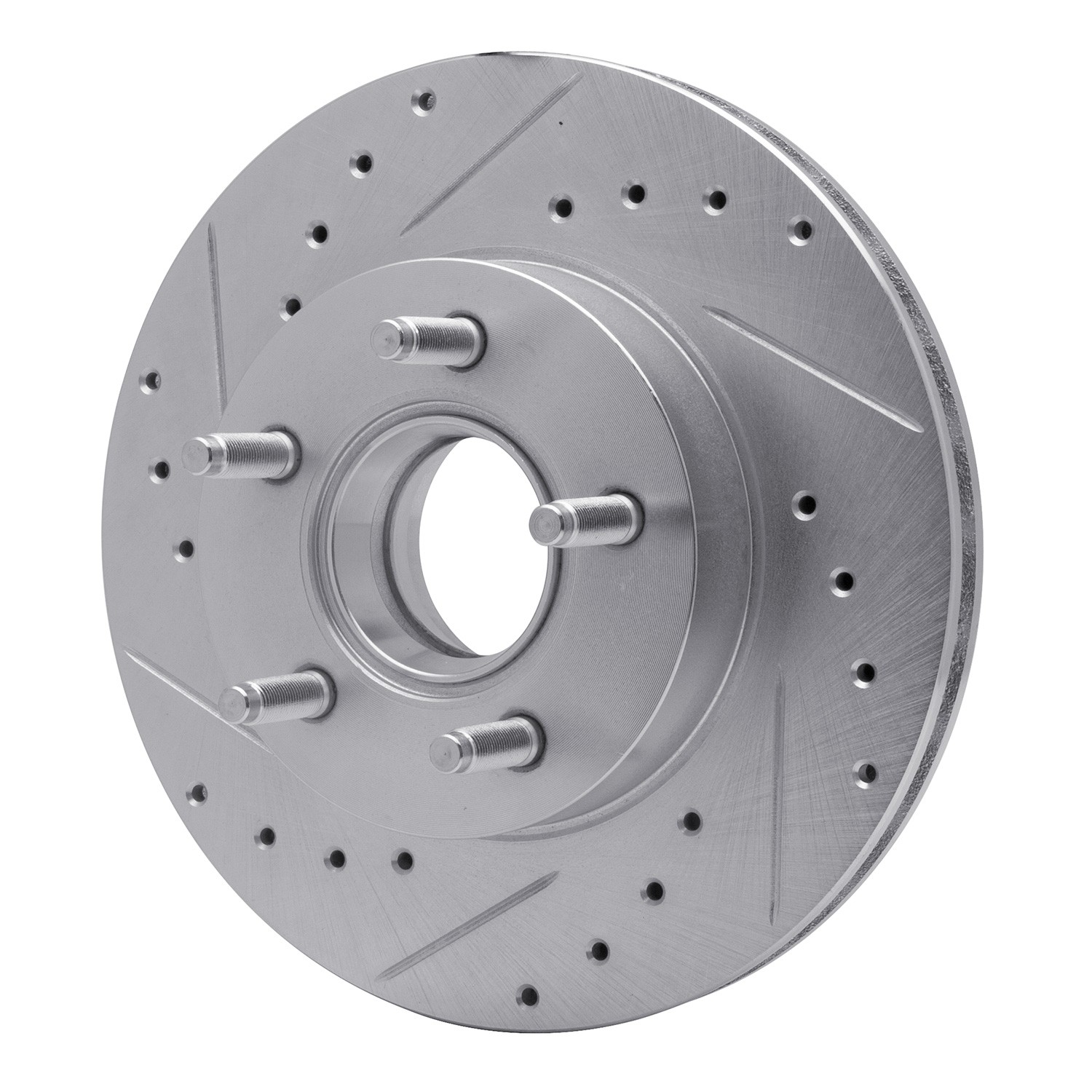 DYN 631-54111L DFC Brake Rotor - Drilled and Slotted - Silver - Image 4