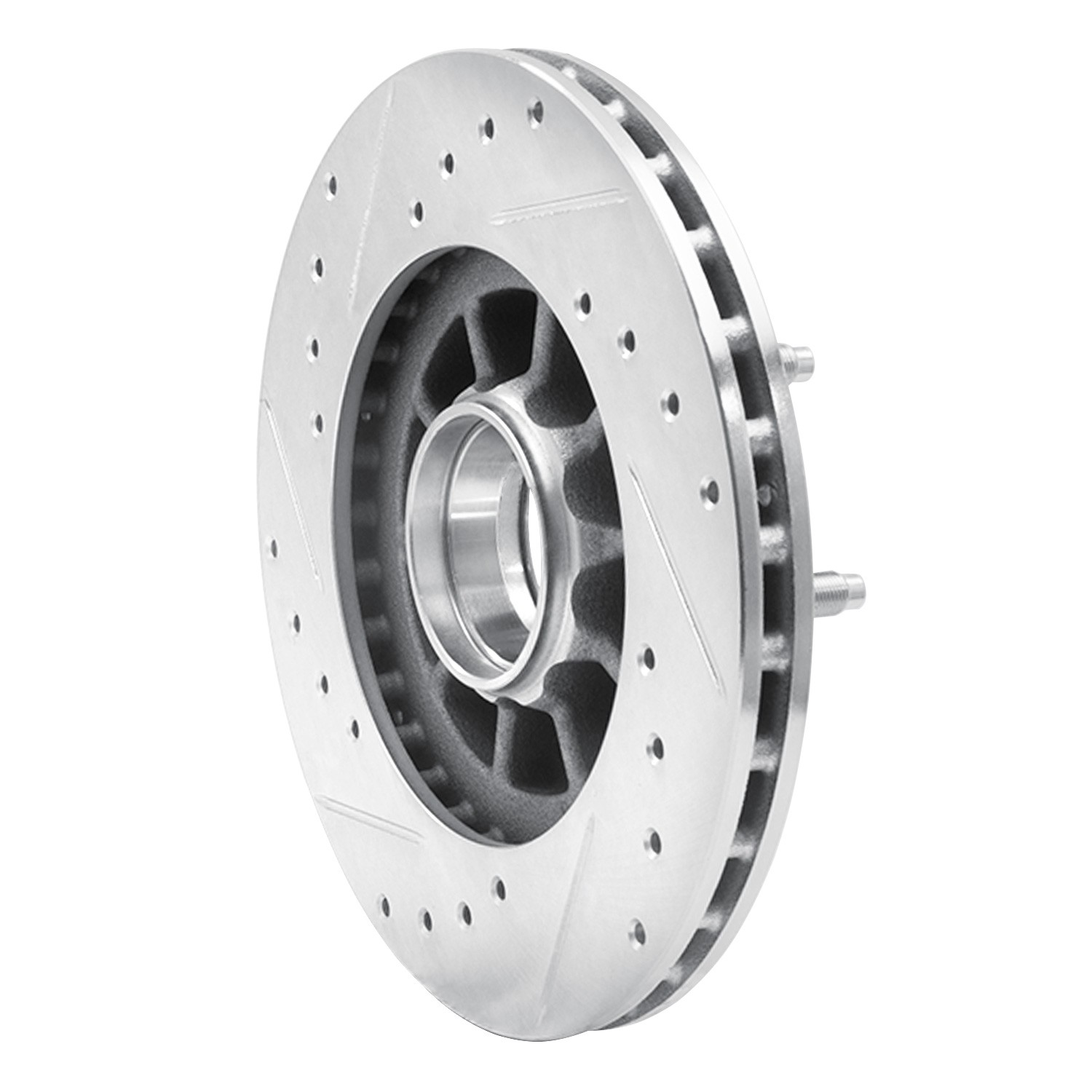 DYN 631-54111R DFC Brake Rotor - Drilled and Slotted - Silver - Image 5