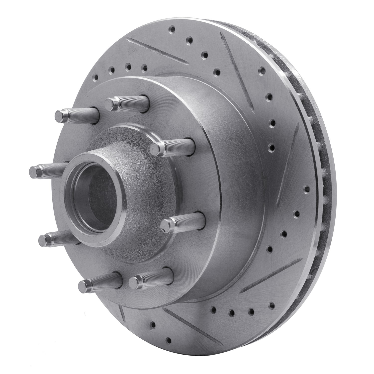 DYN 631-54118R DFC Brake Rotor - Drilled and Slotted - Silver - Image 3