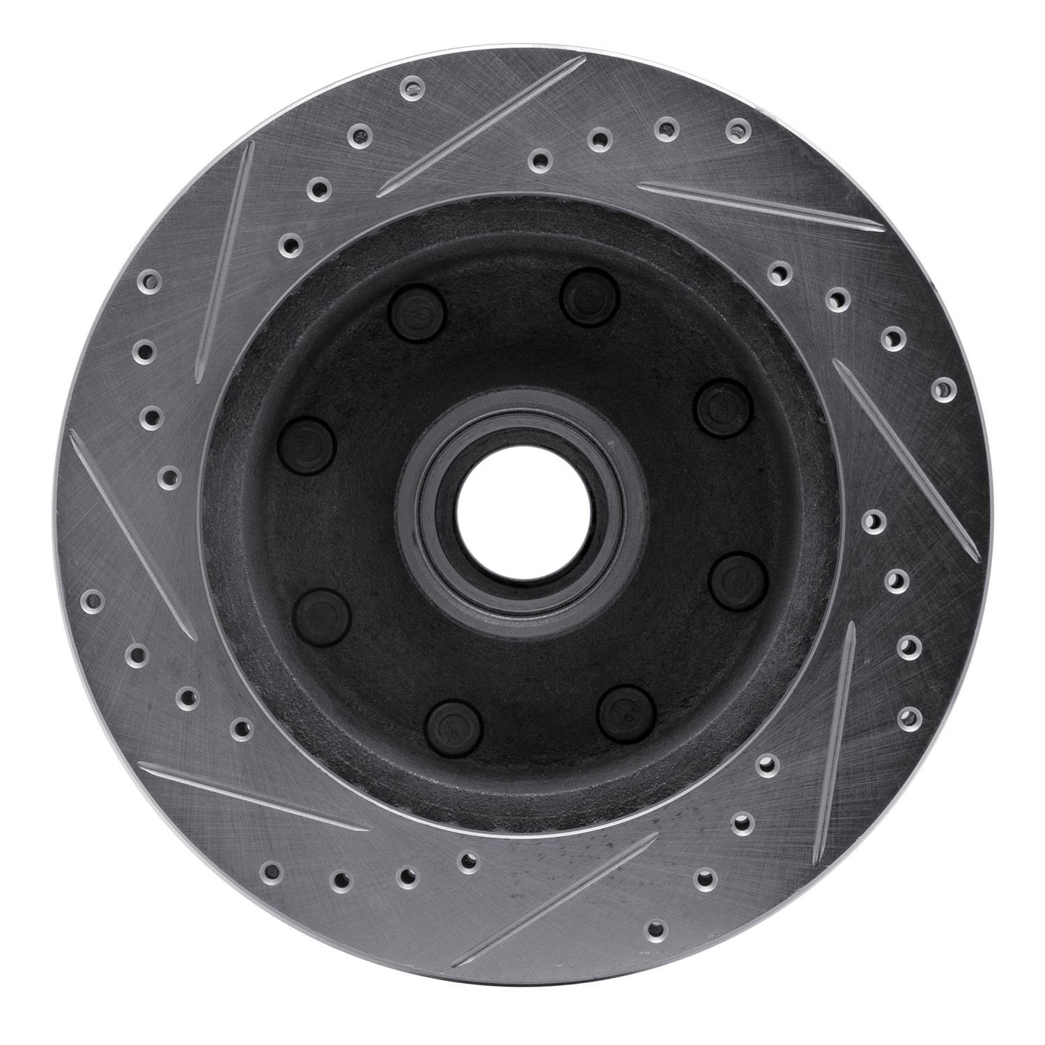 DYN 631-54118R DFC Brake Rotor - Drilled and Slotted - Silver - Image 4