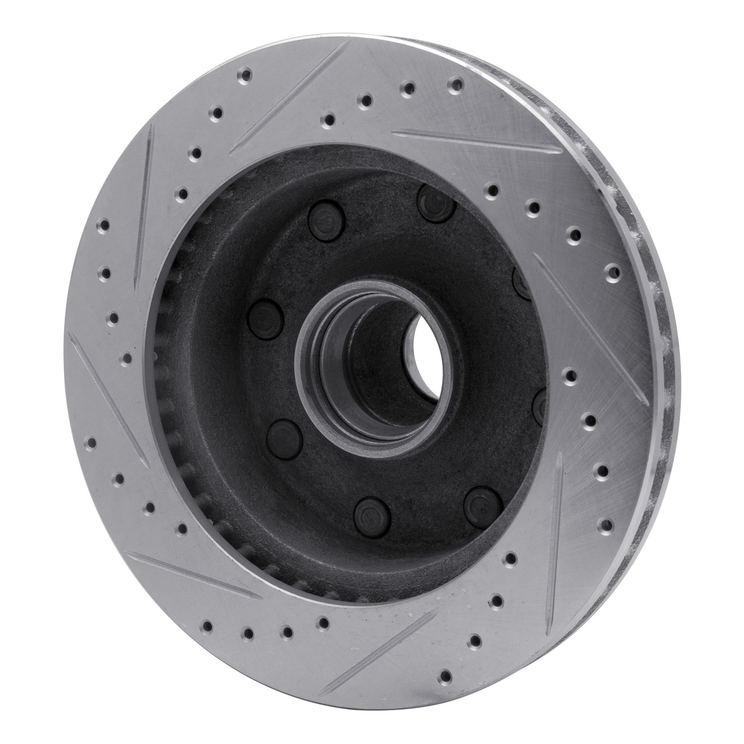 DYN 631-54118R DFC Brake Rotor - Drilled and Slotted - Silver - Image 2