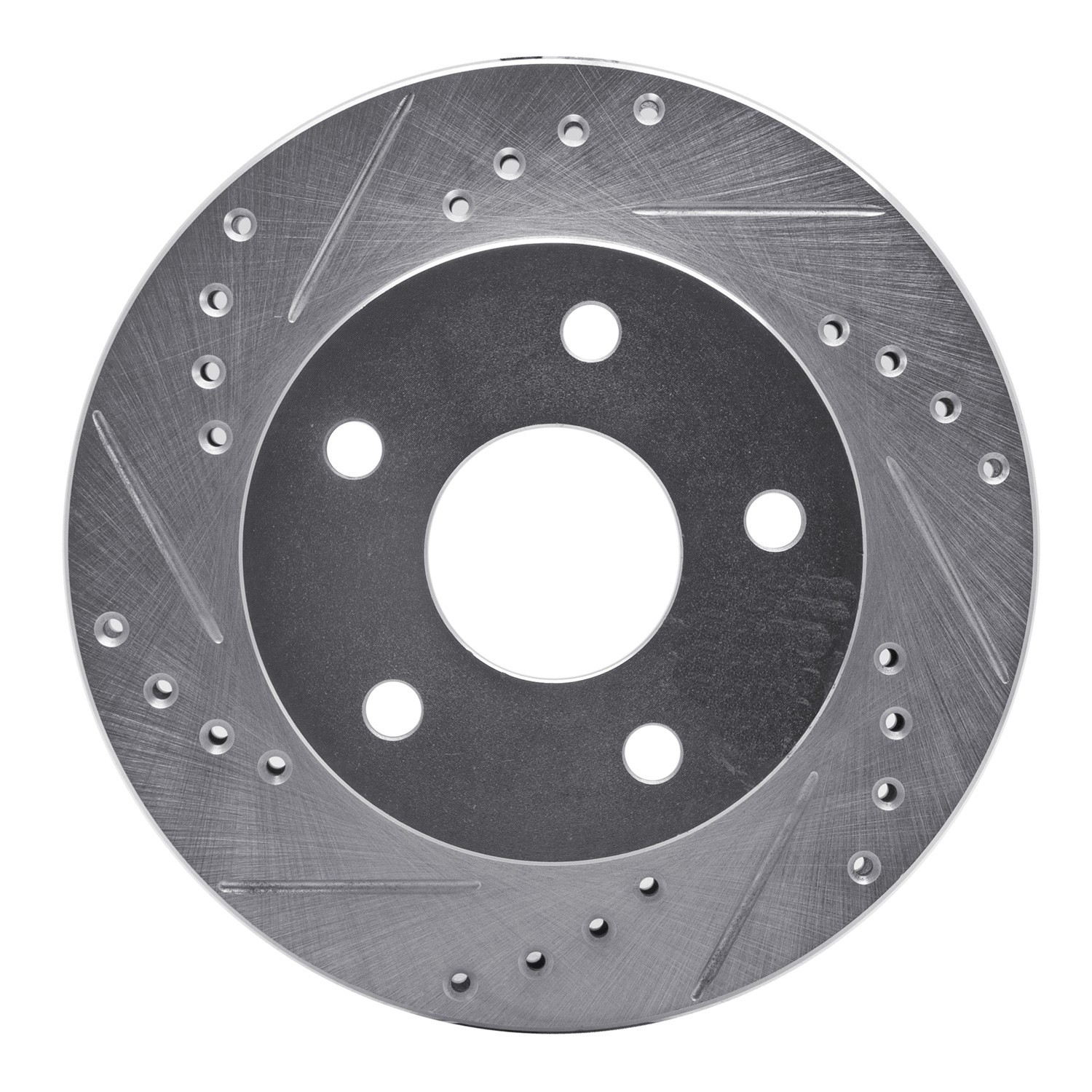 DYN 631-54120D DFC Brake Rotor - Drilled and Slotted - Silver - Image 4
