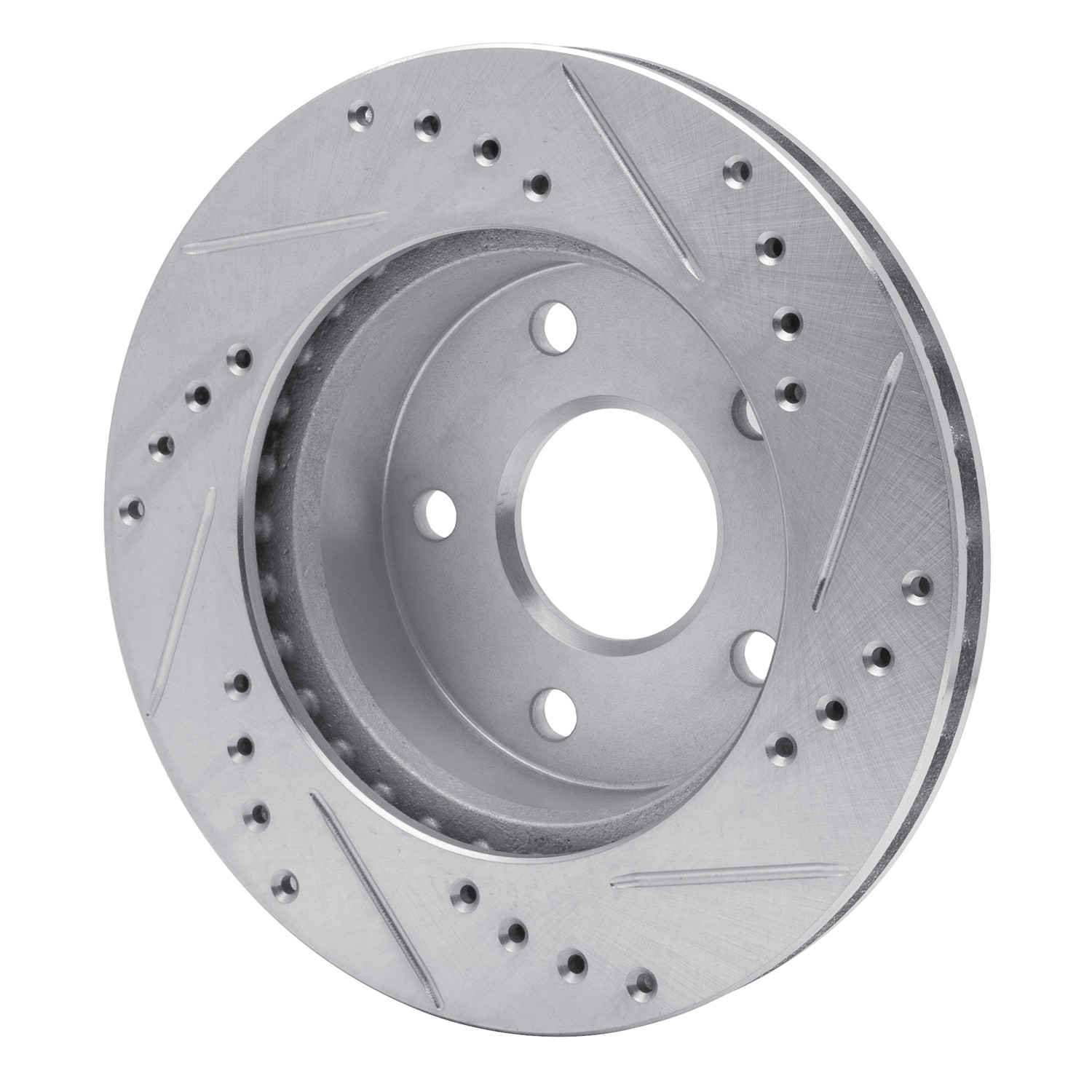 DYN 631-54120D DFC Brake Rotor - Drilled and Slotted - Silver - Image 5