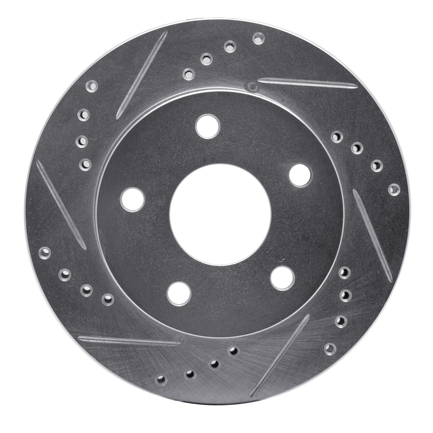 DYN 631-54121D DFC Brake Rotor - Drilled and Slotted - Silver - Image 3