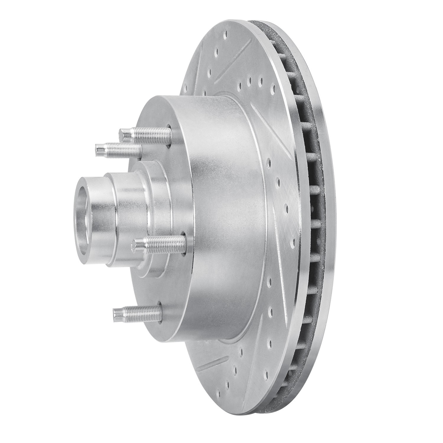 DYN 631-54129L DFC Brake Rotor - Drilled and Slotted - Silver - Image 2