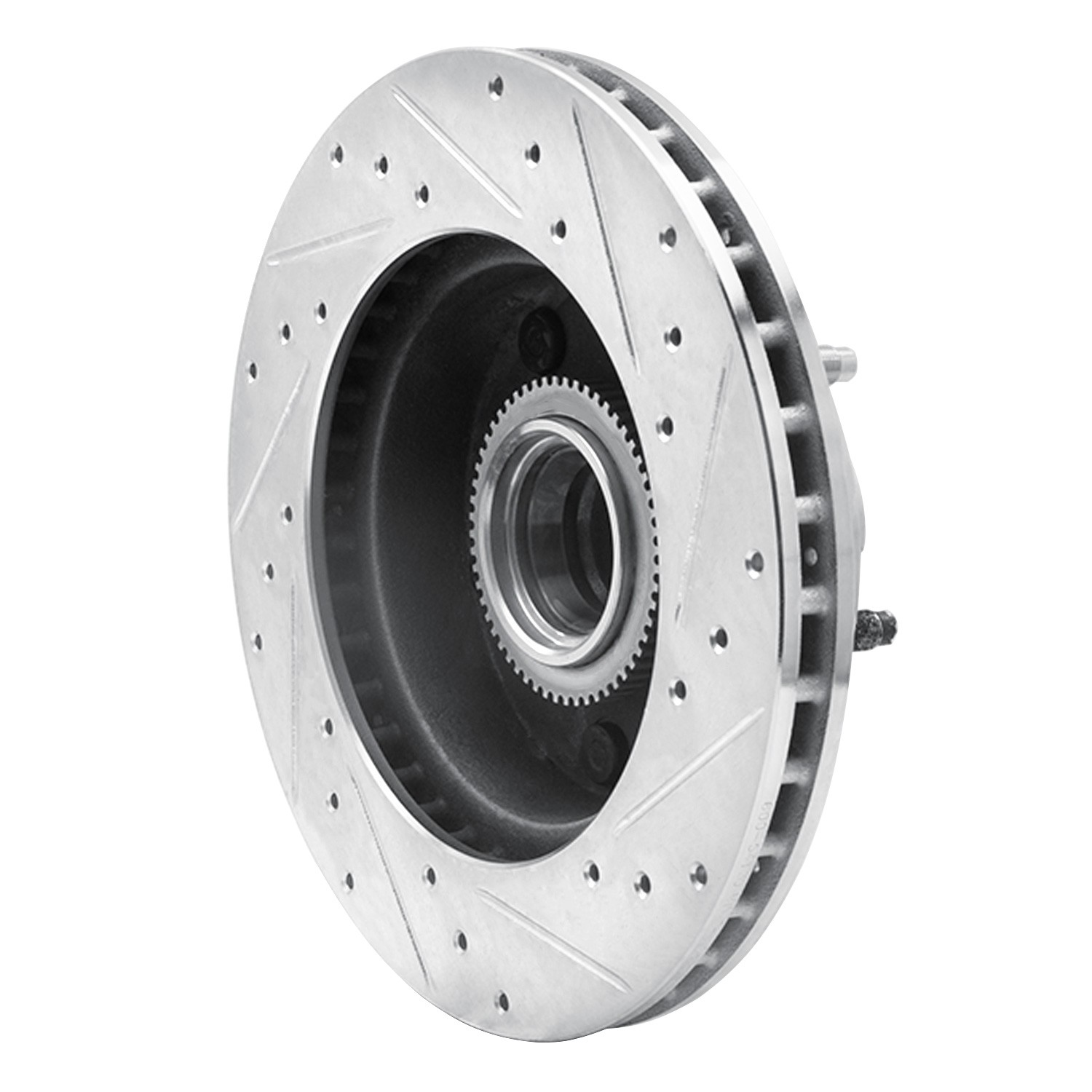 DYN 631-54130L DFC Brake Rotor - Drilled and Slotted - Silver - Image 2