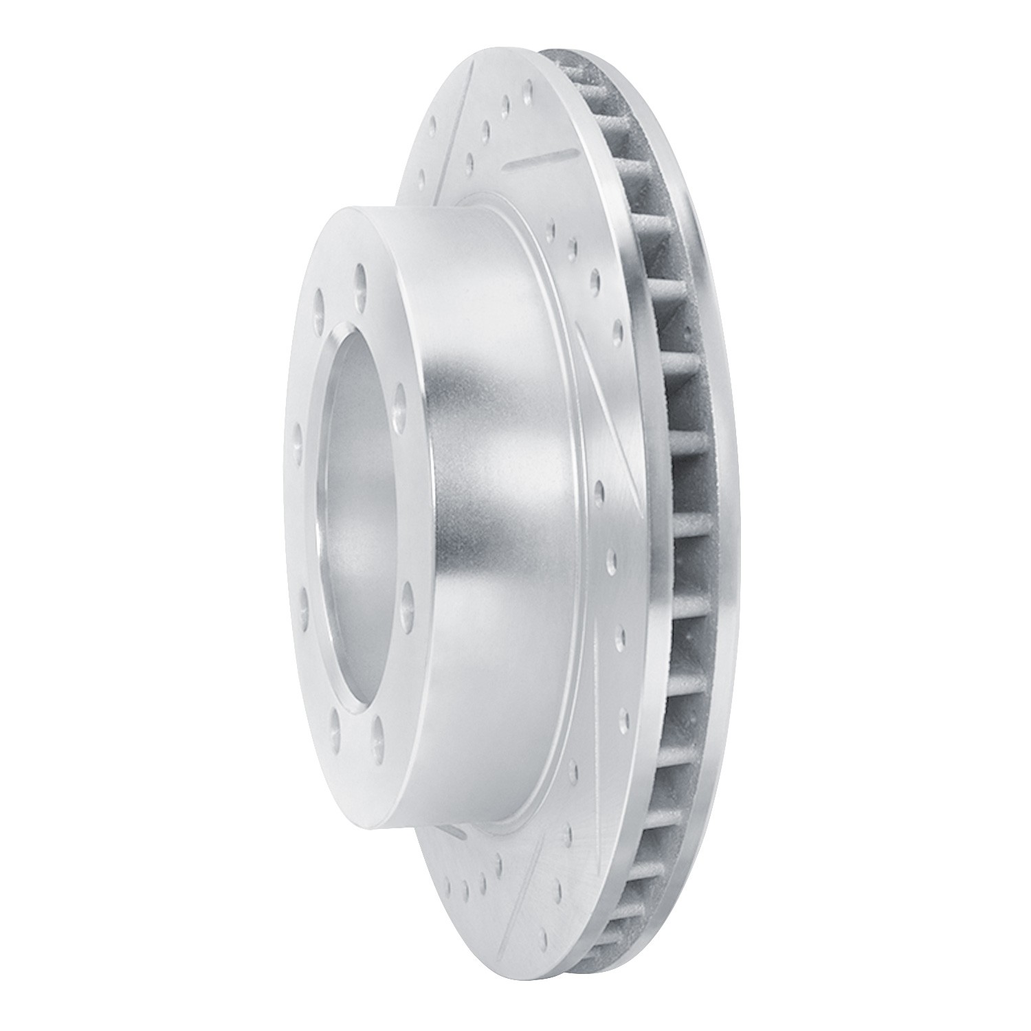 DYN 631-54143L DFC Brake Rotor - Drilled and Slotted - Silver - Image 3