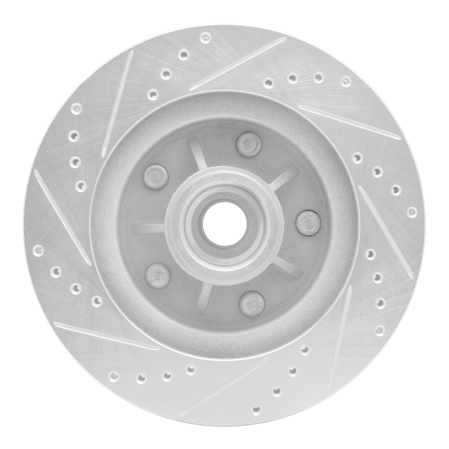 DYN 631-54146R DFC Brake Rotor - Drilled and Slotted - Silver - Image 4