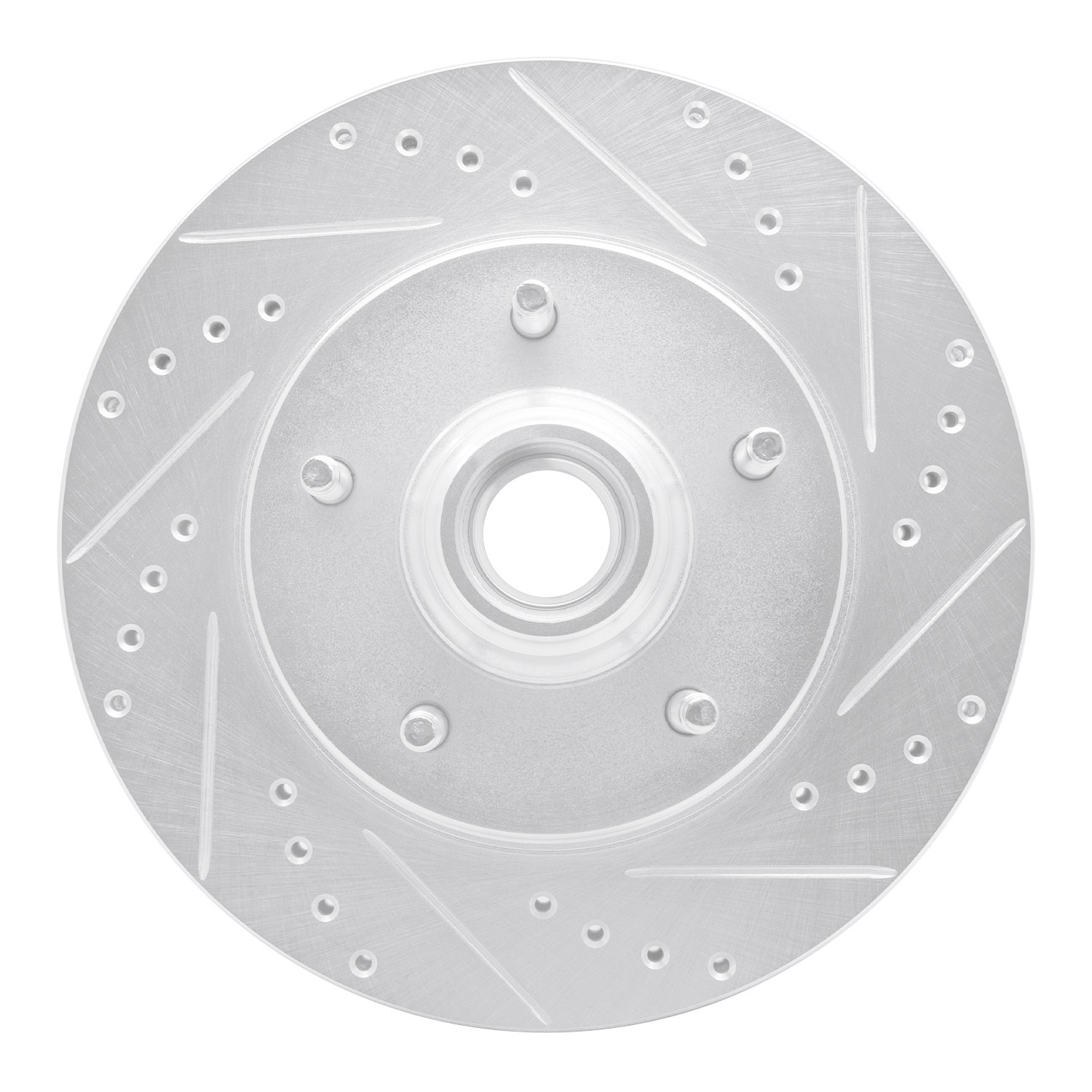 DYN 631-54146R DFC Brake Rotor - Drilled and Slotted - Silver