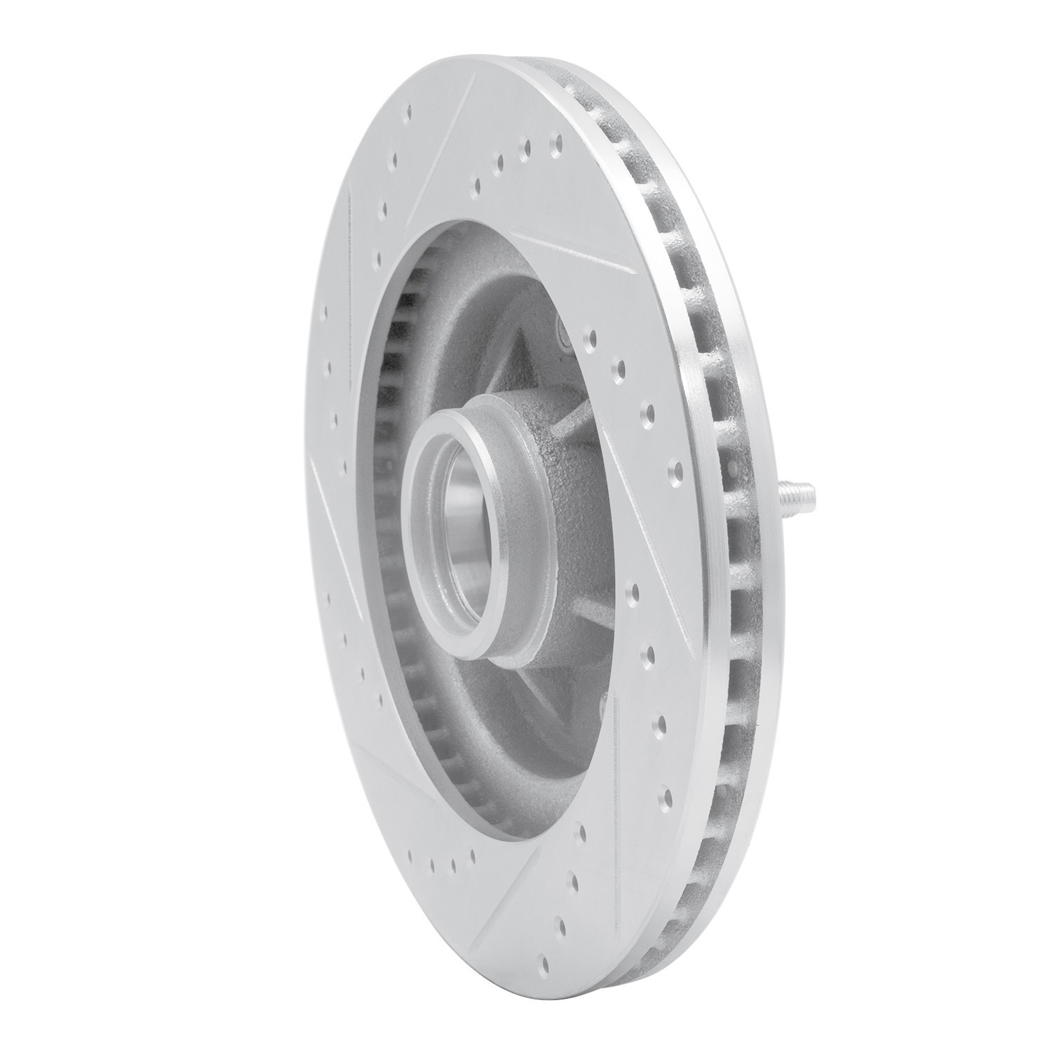 DYN 631-54146R DFC Brake Rotor - Drilled and Slotted - Silver - Image 2
