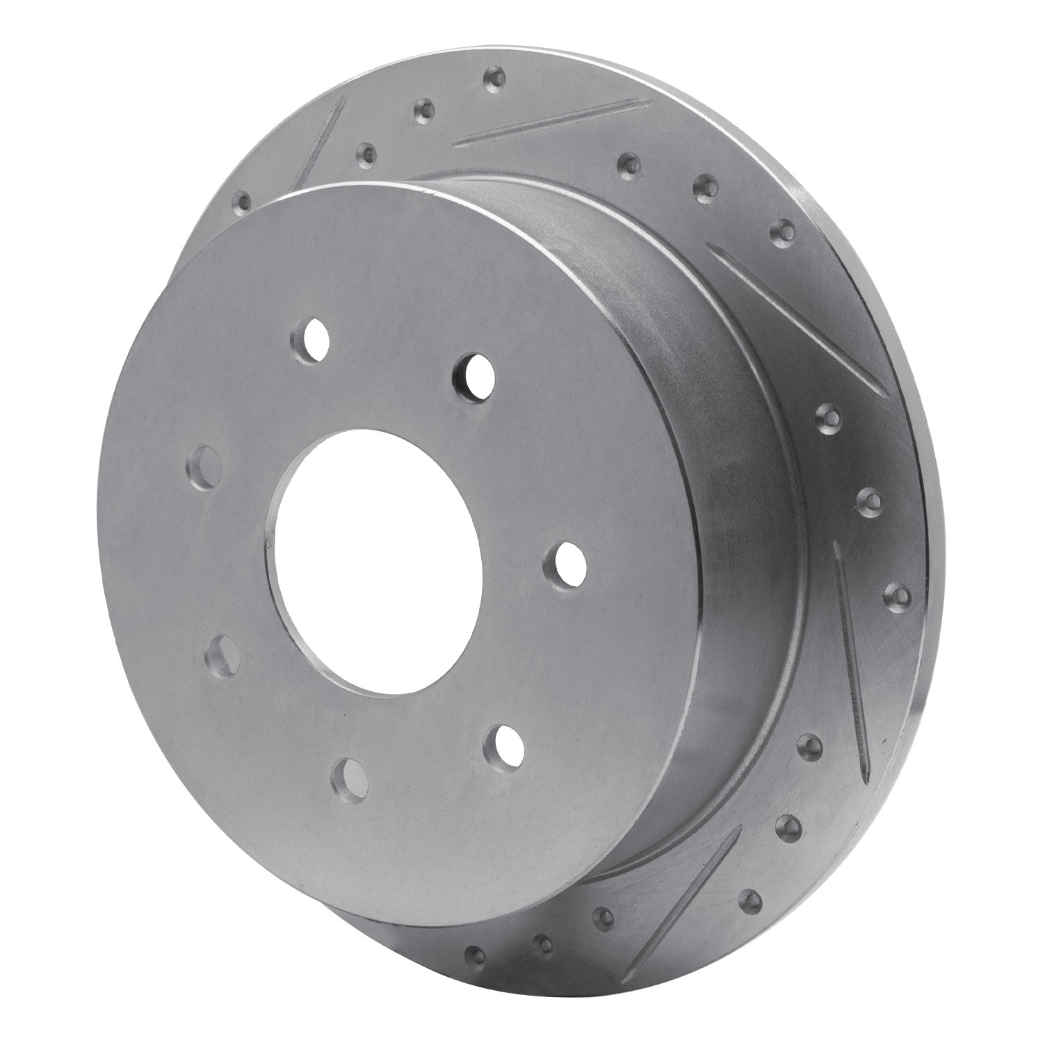 DYN 631-54151L DFC Brake Rotor - Drilled and Slotted - Silver - Image 3