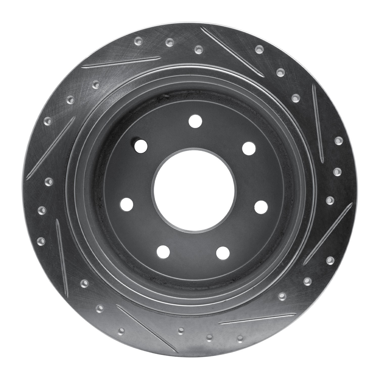 DYN 631-54151L DFC Brake Rotor - Drilled and Slotted - Silver - Image 4