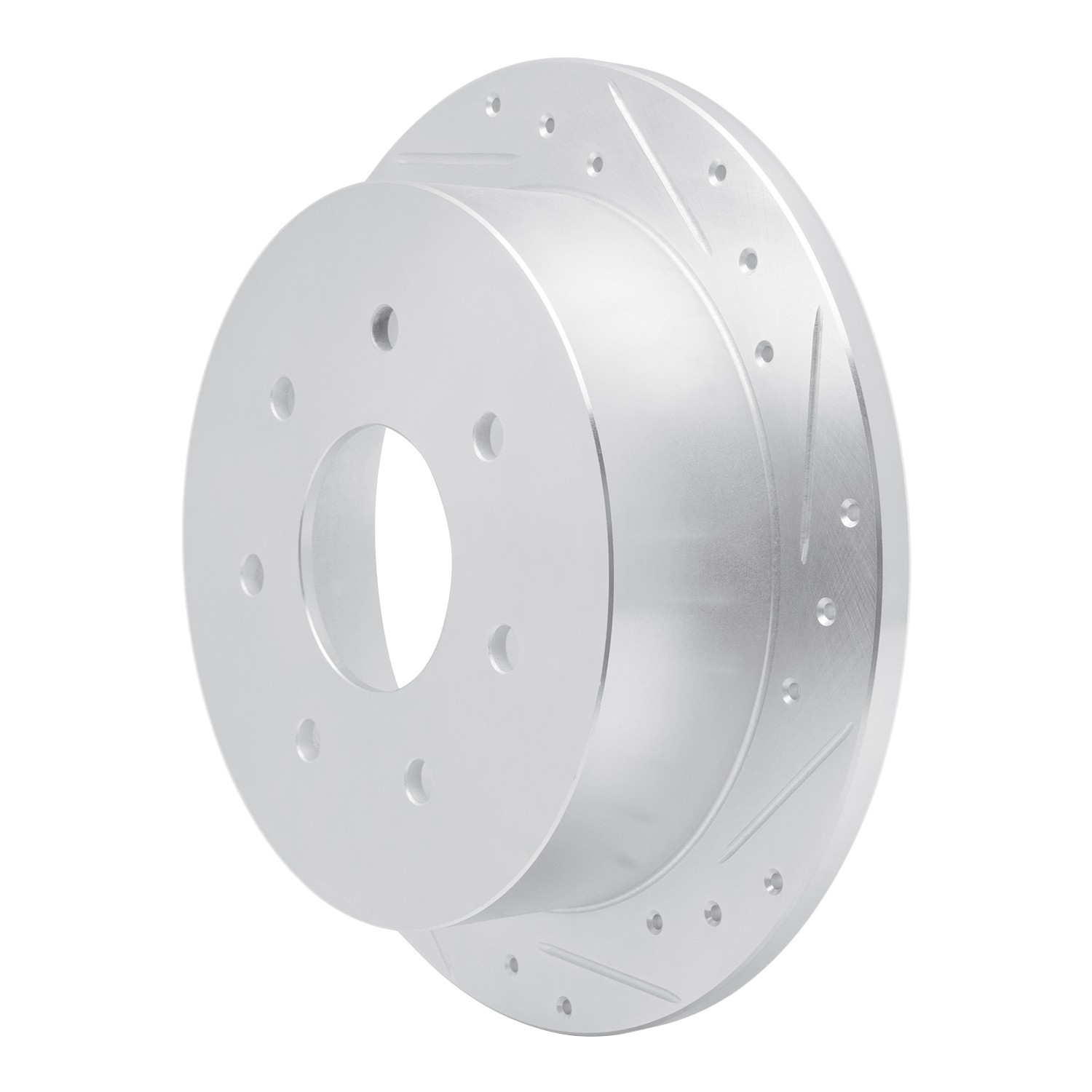 DYN 631-54151R DFC Brake Rotor - Drilled and Slotted - Silver - Image 3