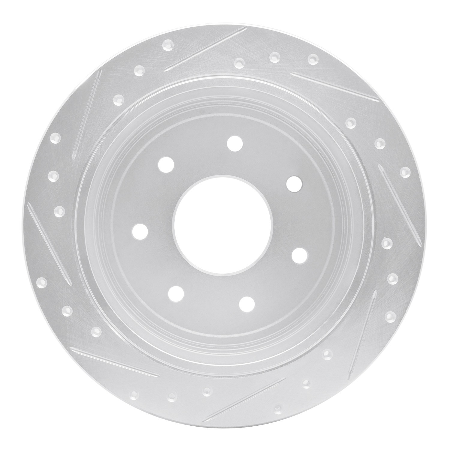 DYN 631-54151R DFC Brake Rotor - Drilled and Slotted - Silver - Image 4