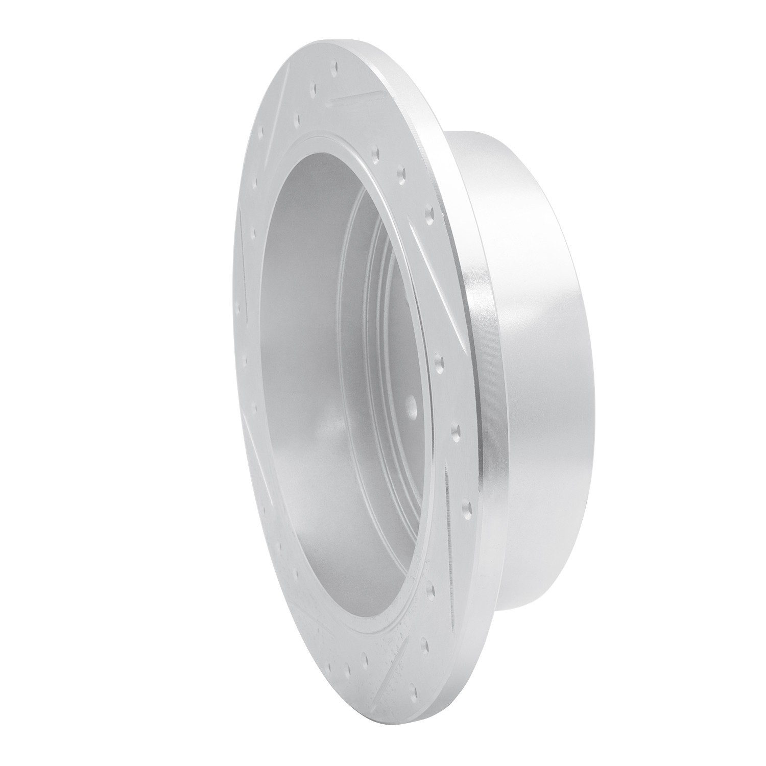 DYN 631-54151R DFC Brake Rotor - Drilled and Slotted - Silver - Image 2