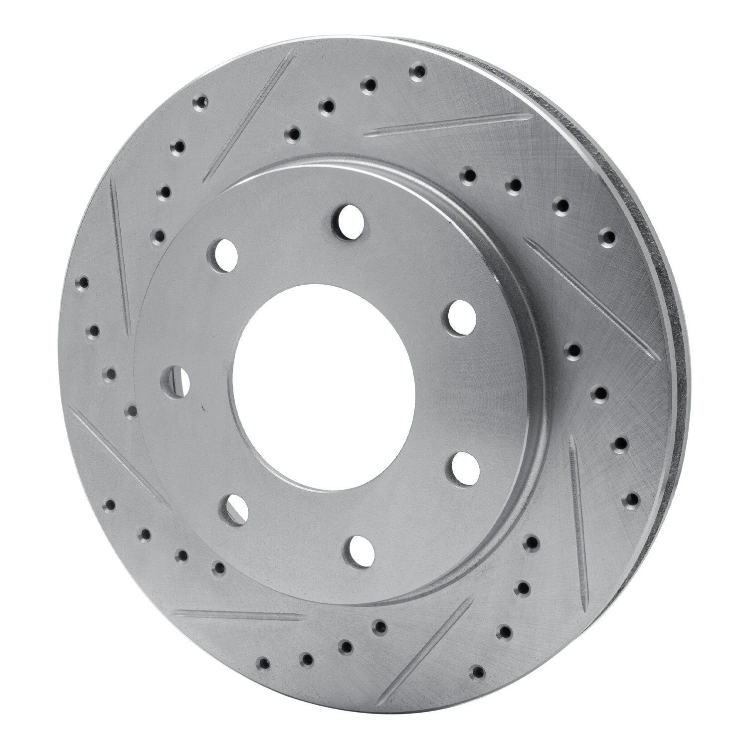 DYN 631-54152L DFC Brake Rotor - Drilled and Slotted - Silver - Image 3