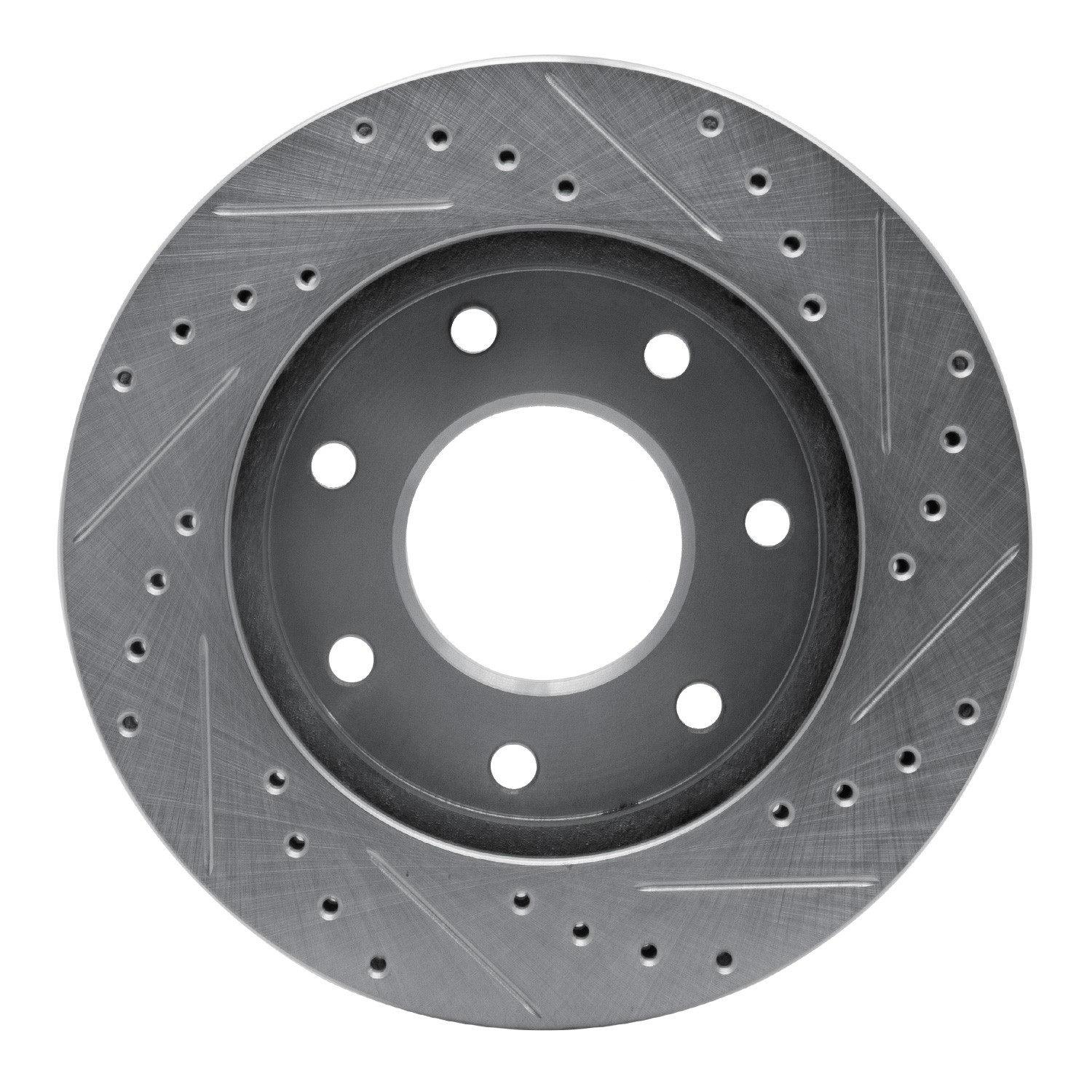 DYN 631-54152L DFC Brake Rotor - Drilled and Slotted - Silver - Image 4