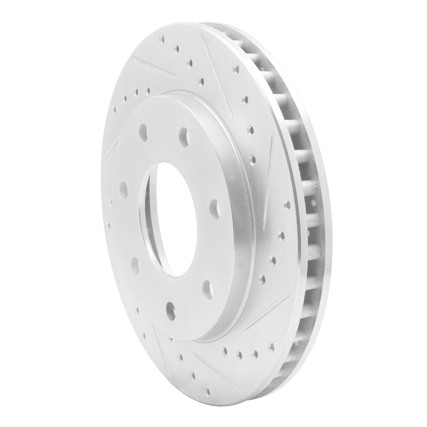DYN 631-54152R DFC Brake Rotor - Drilled and Slotted - Silver - Image 4