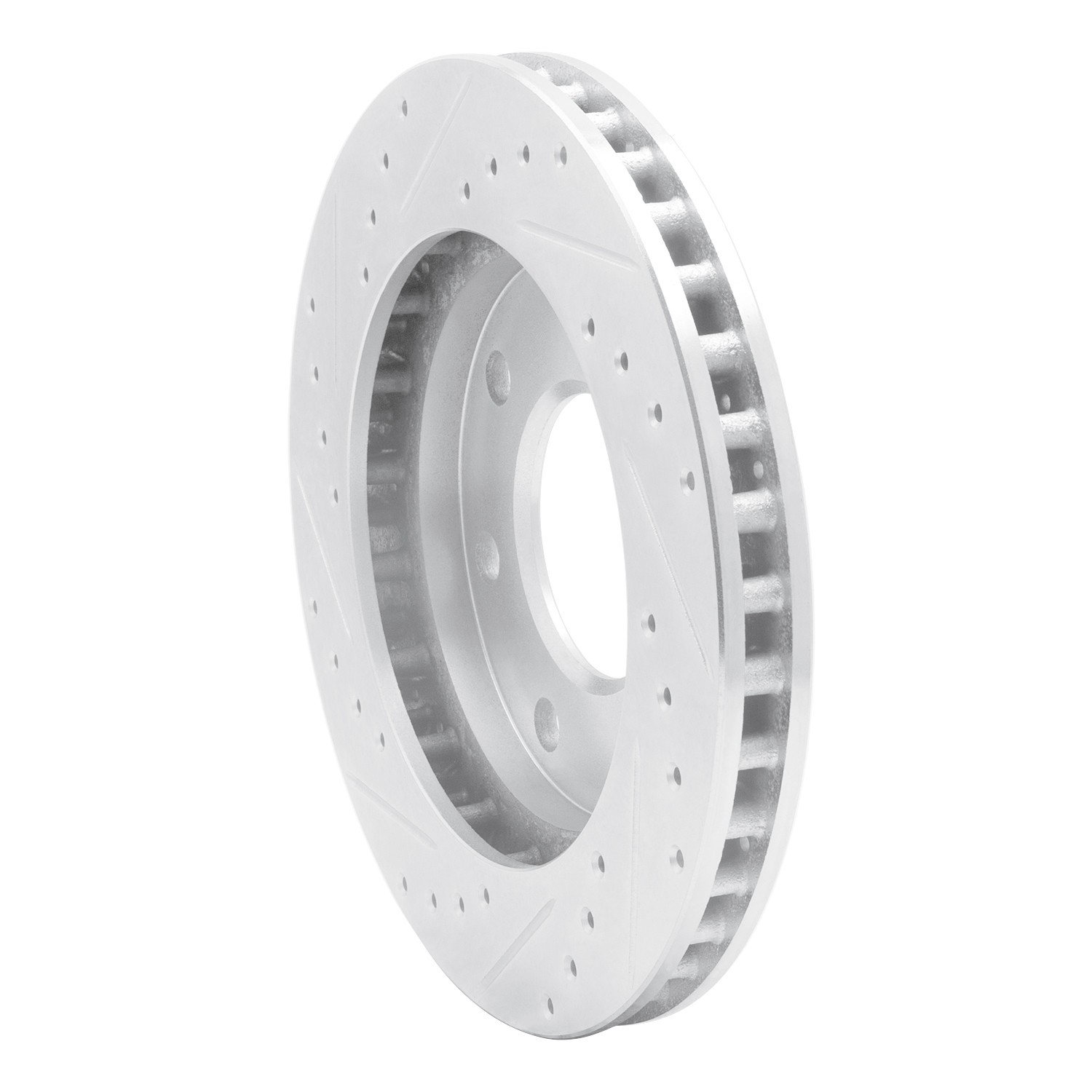 DYN 631-54152R DFC Brake Rotor - Drilled and Slotted - Silver - Image 3