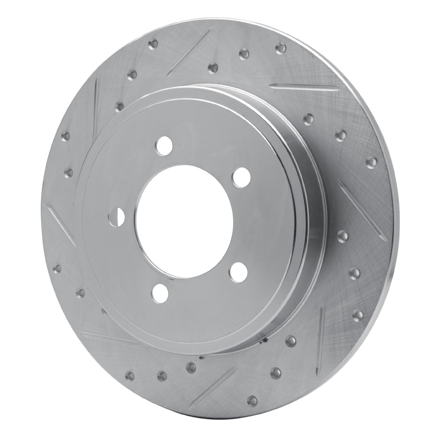 DYN 631-54178L DFC Brake Rotor - Drilled and Slotted - Silver - Image 2
