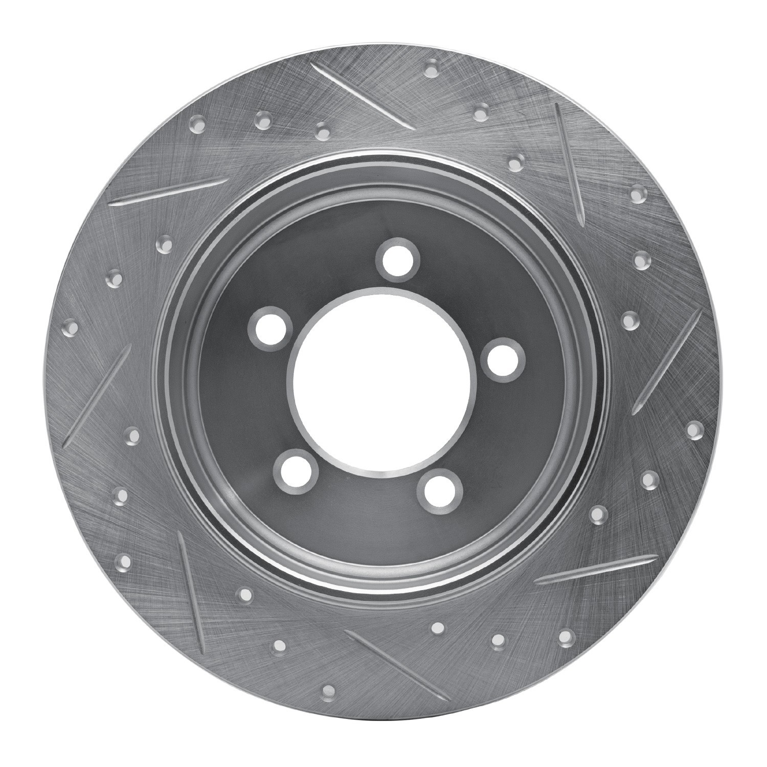 DYN 631-54178L DFC Brake Rotor - Drilled and Slotted - Silver - Image 3