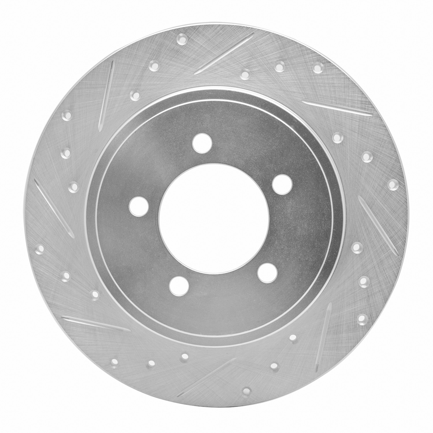 DYN 631-54178L DFC Brake Rotor - Drilled and Slotted - Silver - Image 4