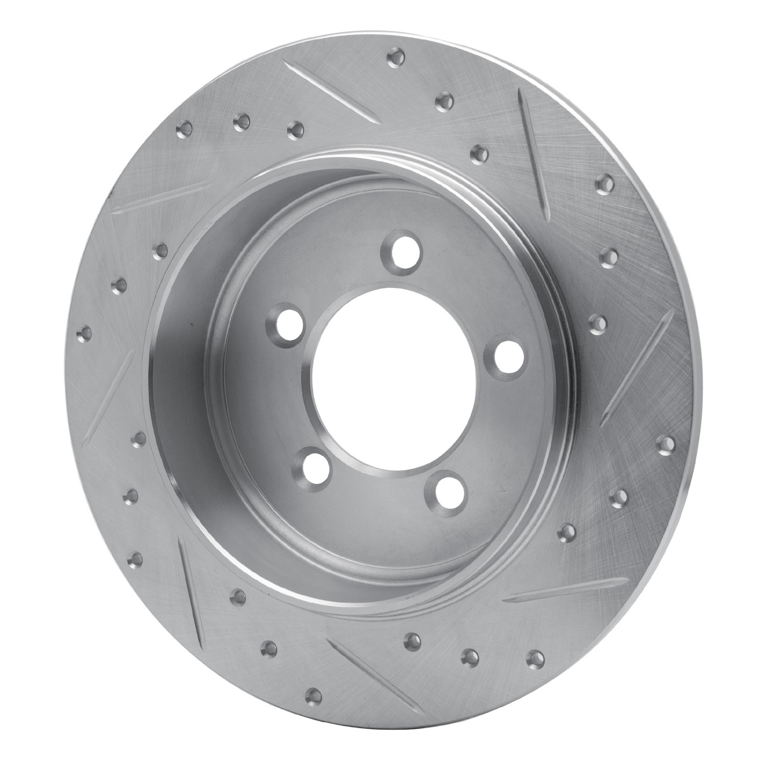 DYN 631-54178L DFC Brake Rotor - Drilled and Slotted - Silver - Image 5