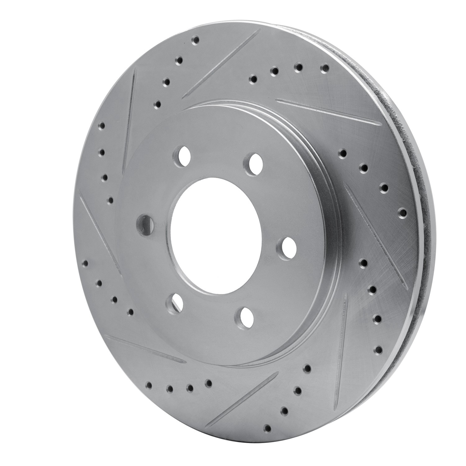 DYN 631-54183L DFC Brake Rotor - Drilled and Slotted - Silver - Image 3